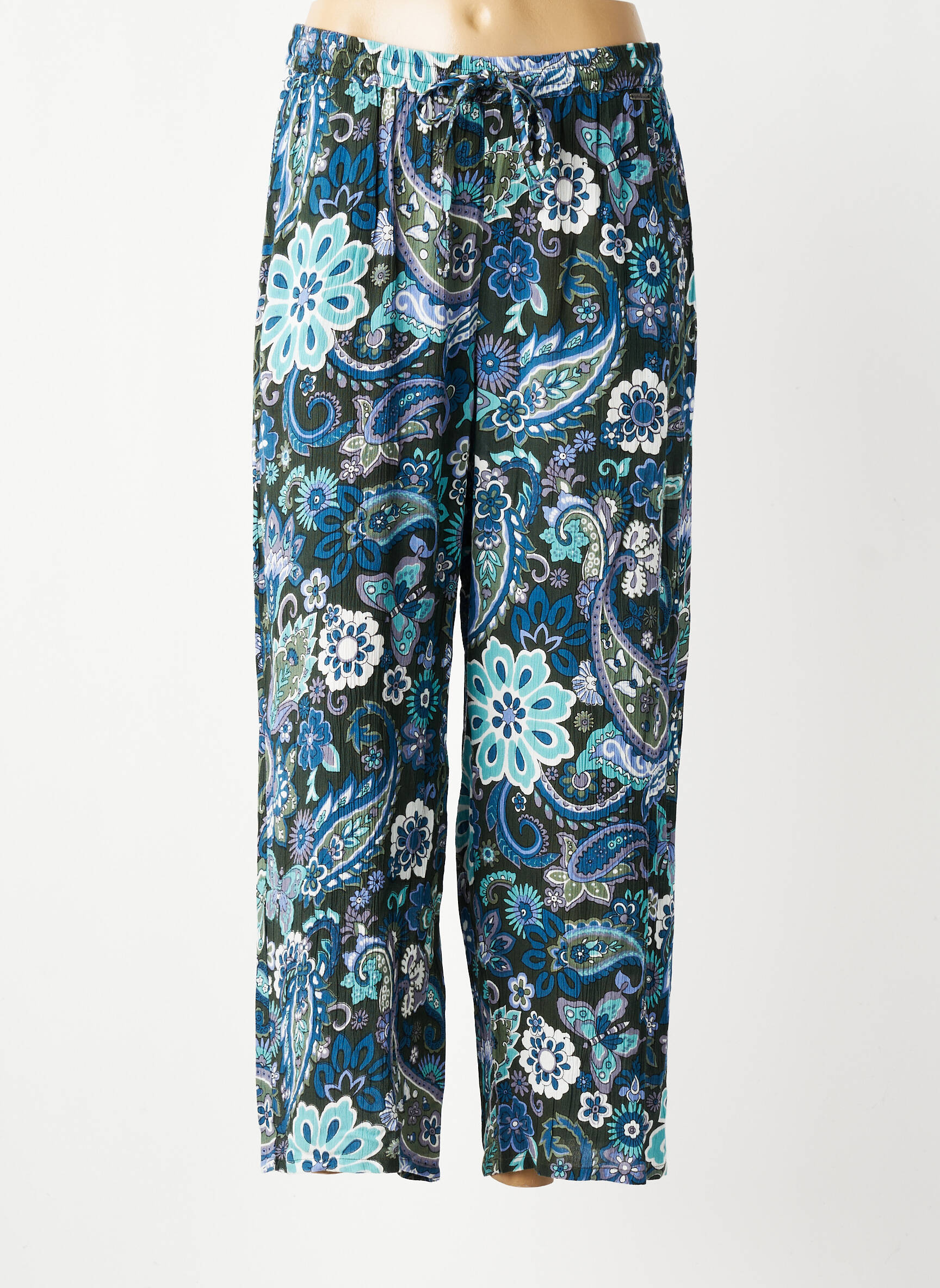 Pantalon larg buzunare mărime normală albastru AGATHE & LOUISE femeie