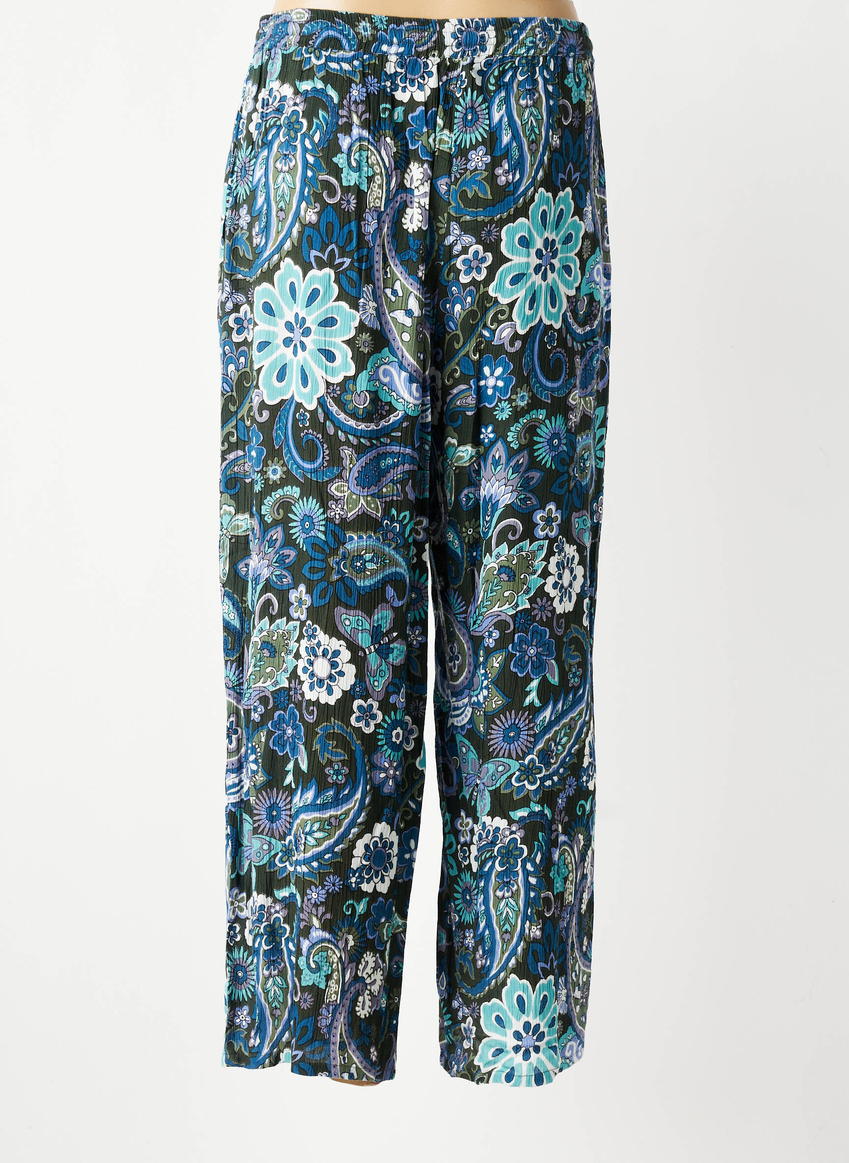 Pantalon larg buzunare mărime normală albastru AGATHE & LOUISE femeie