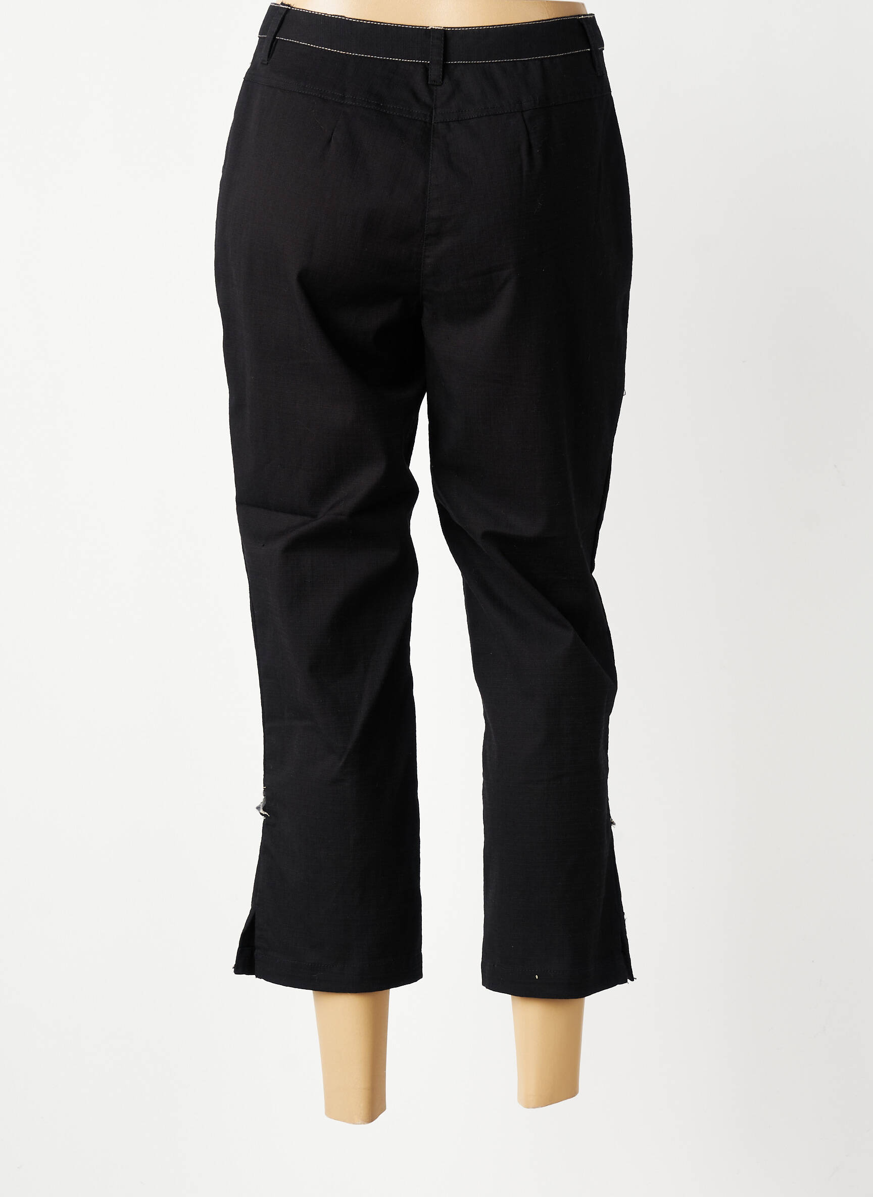 Pantalon trei sferturi elasticitate mărime normală negru JAC JAC femeie
