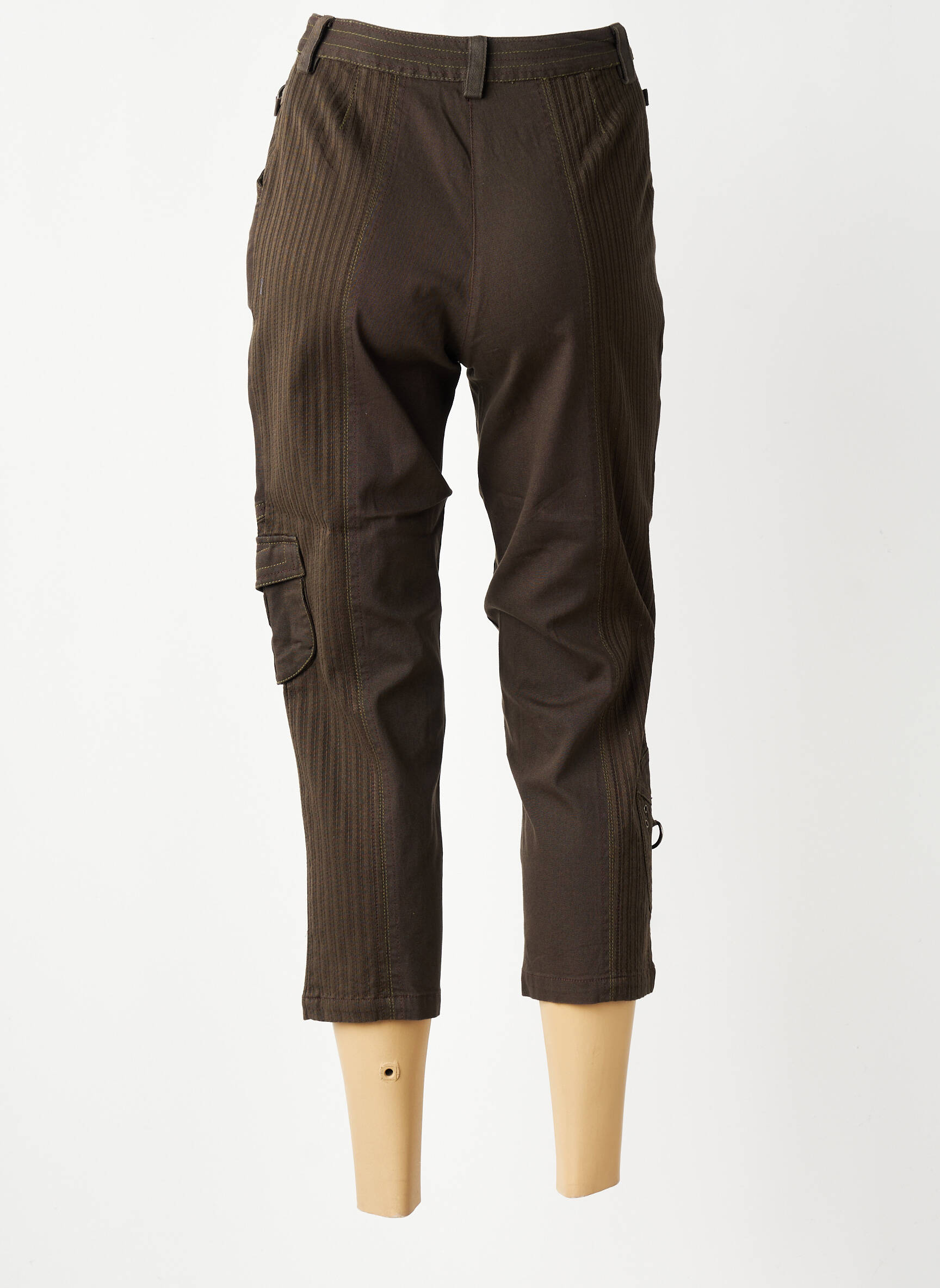 Pantalon trei sferturi elasticitate mărime normală verde JAC JAC femeie