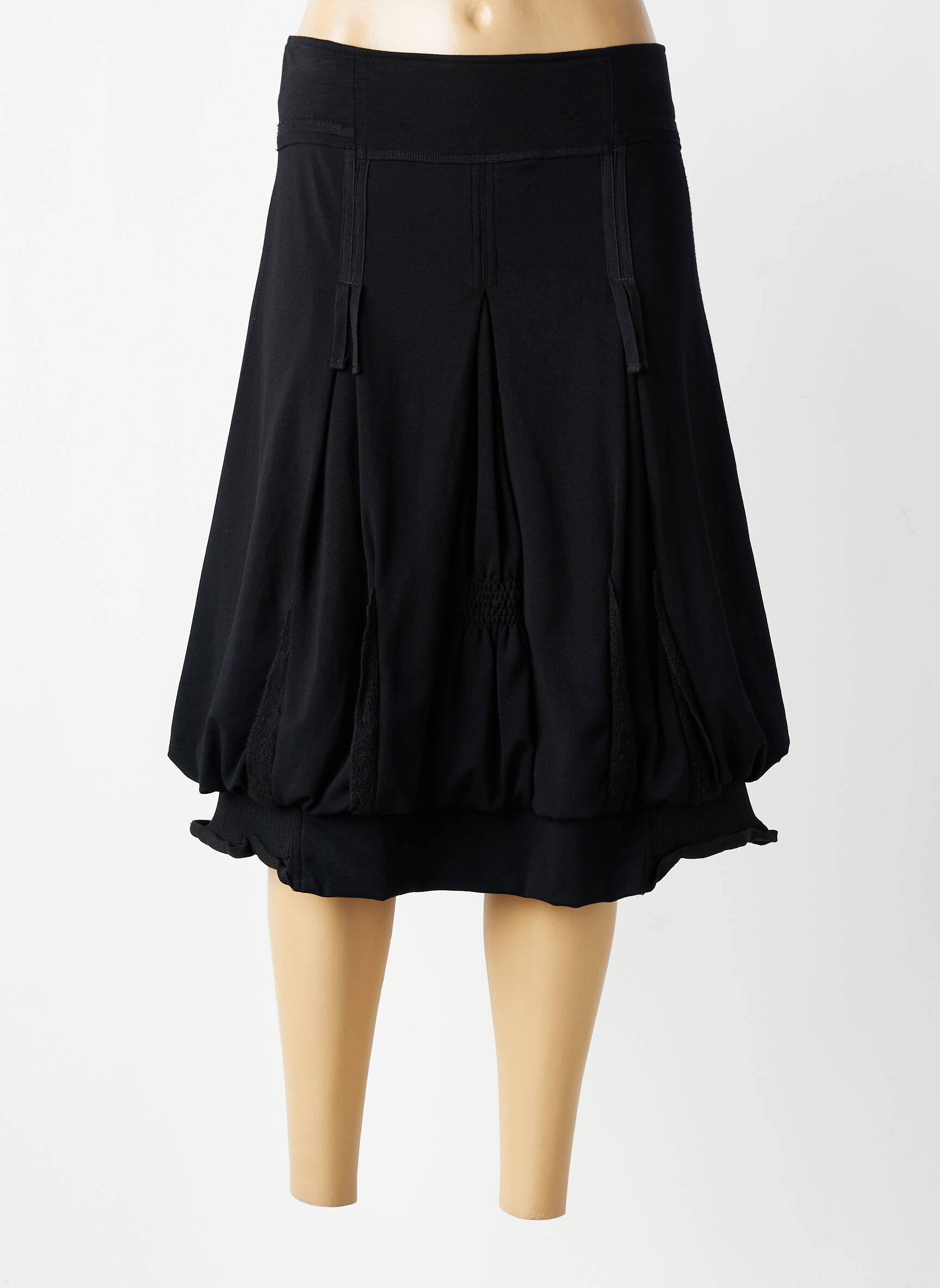 Fustă midi elasticitate negru FILLE DES SABLES femeie