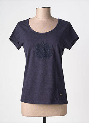 Tricou elasticitate mâneci scurte albastru AGATHE & LOUISE femeie