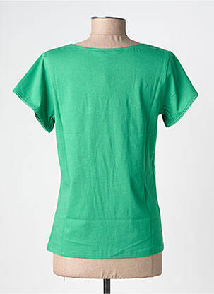 Tricou guler în v mâneci scurte verde AGATHE & LOUISE femeie