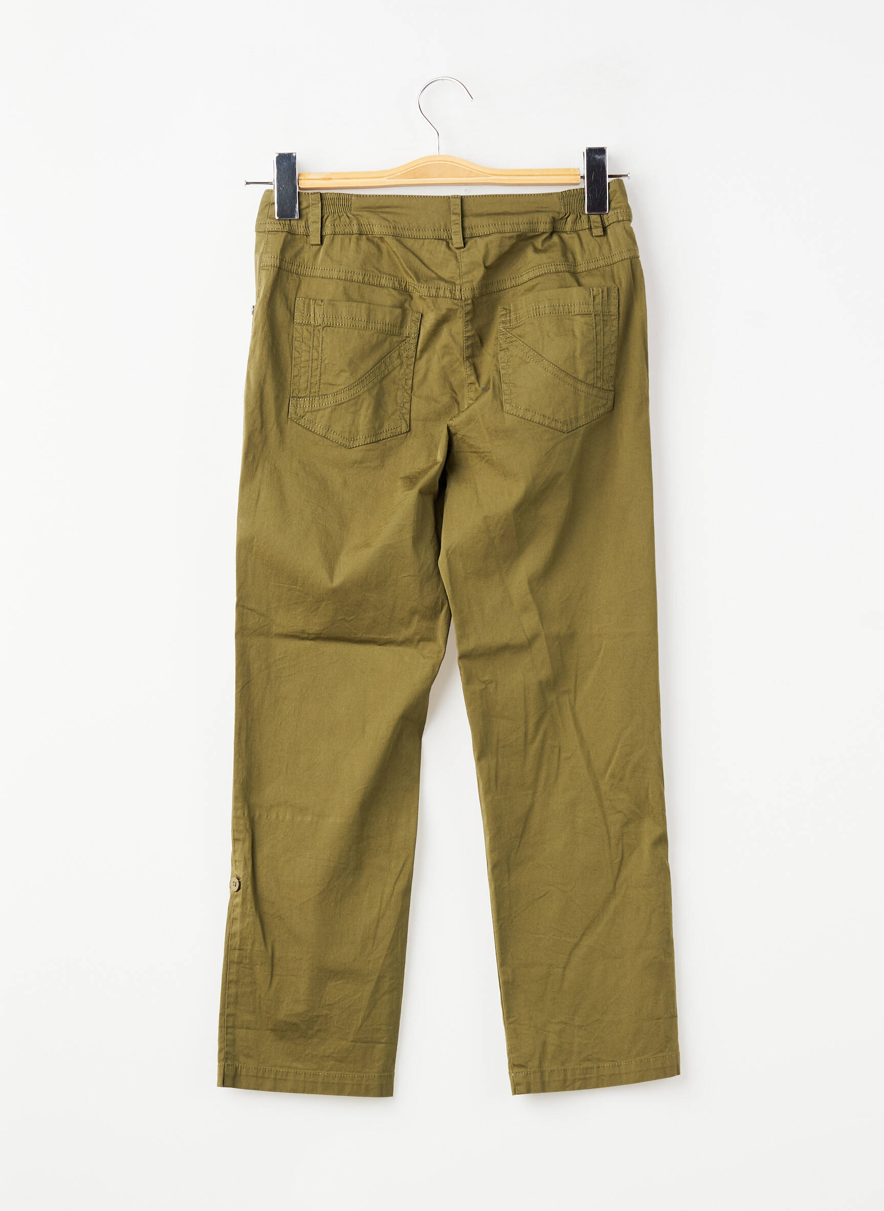 Pantalon trei sferturi elasticitate mărime normală verde AGATHE & LOUISE femeie