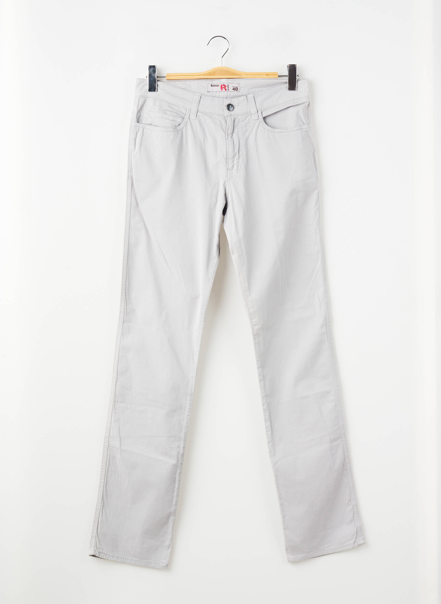 Pantalon slim elasticitate mărime normală gri REDMAN bărbat