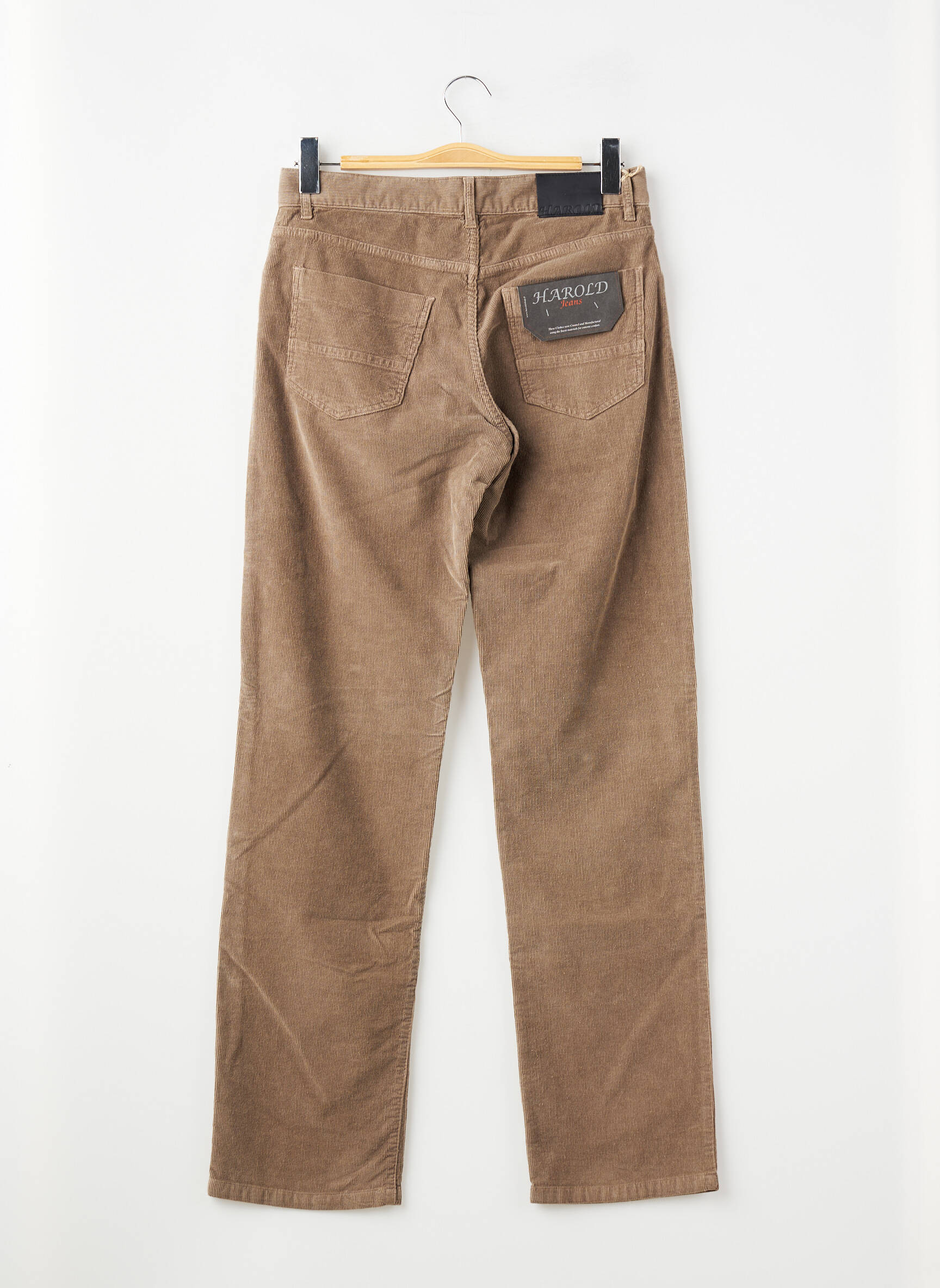 Pantalon drept elasticitate mărime normală maro HAROLD bărbat