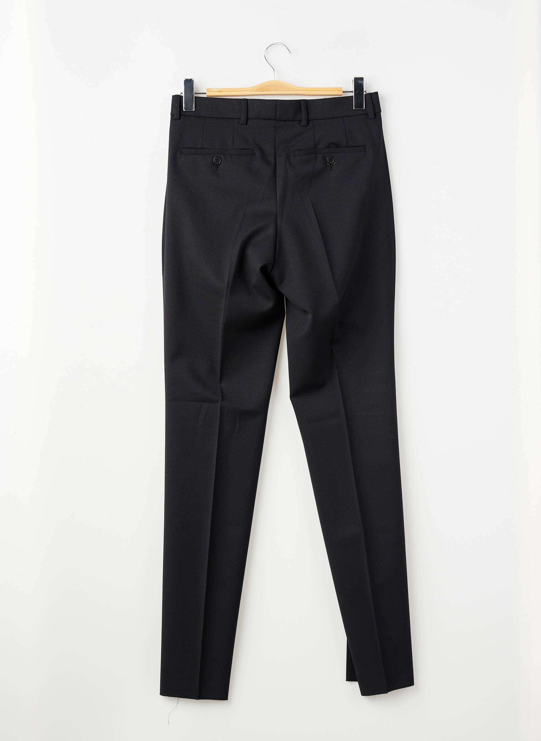 Pantalon slim talie cu cleme mărime normală negru HAROLD bărbat