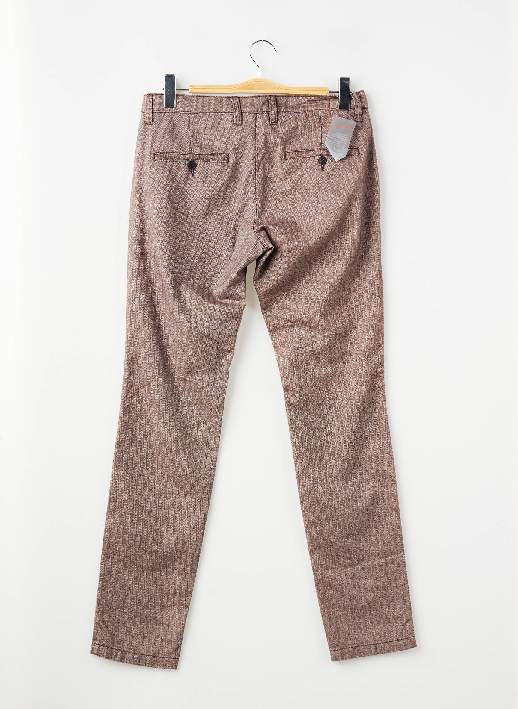 Pantalon chino țesătură melanj mărime normală maro HATTRIC bărbat