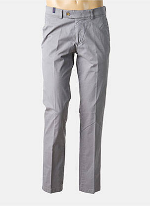 Pantalon chino țesătură poplin mărime normală gri SAN SIRO bărbat