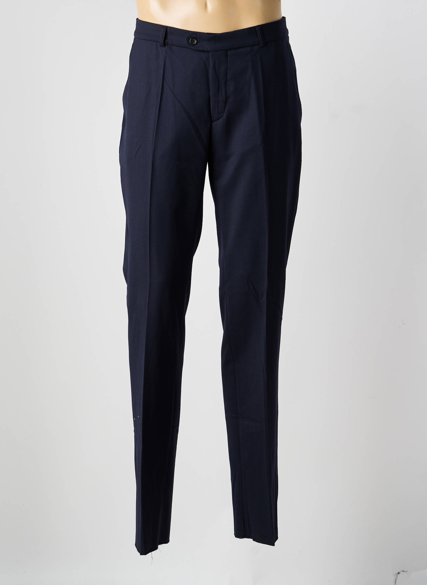 Pantalon slim închidere cu fermoar sub clapetă cu nasturi mărime normală albastru EMYLE bărbat