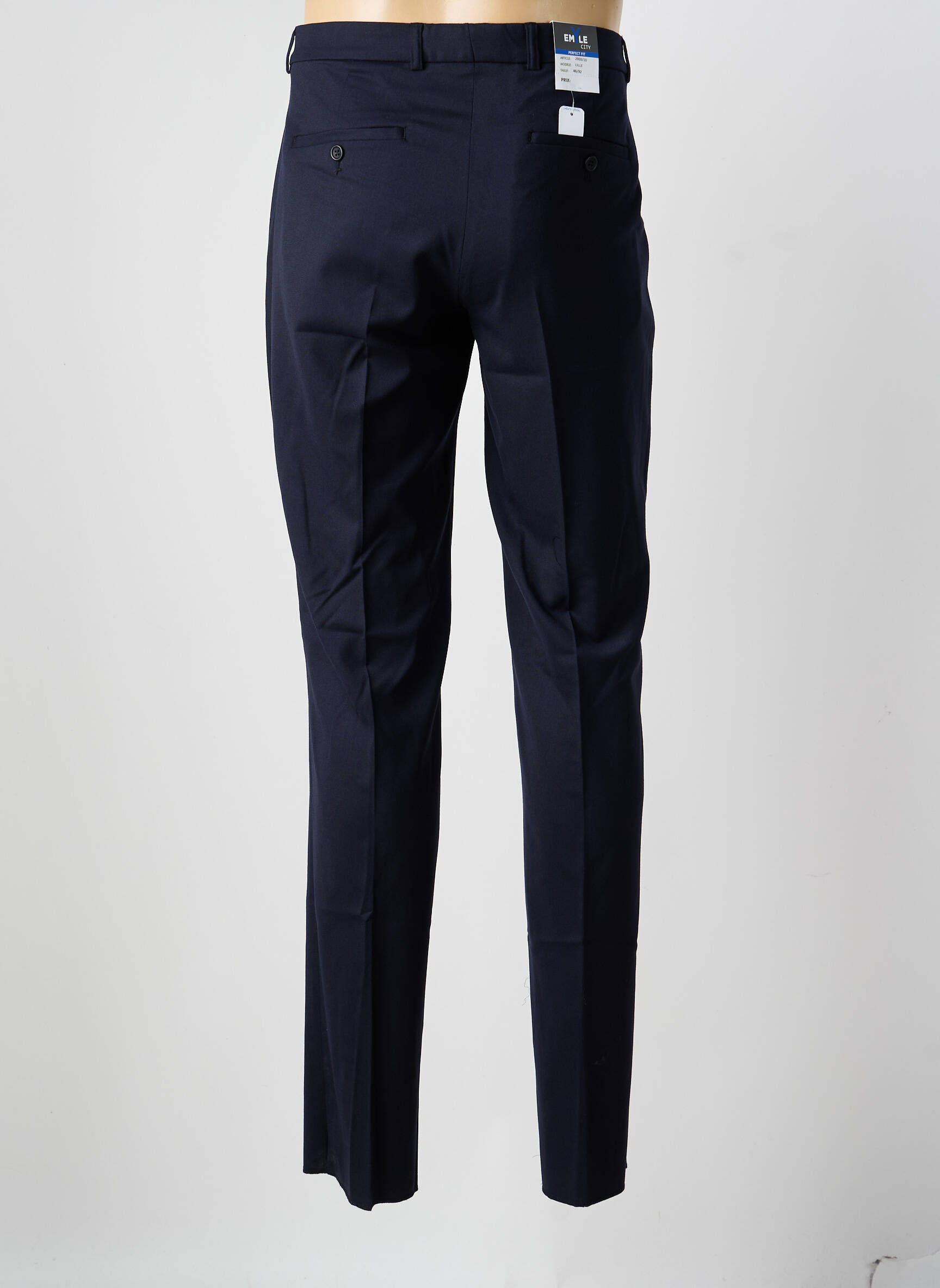 Pantalon slim închidere cu fermoar sub clapetă cu nasturi mărime normală albastru EMYLE bărbat