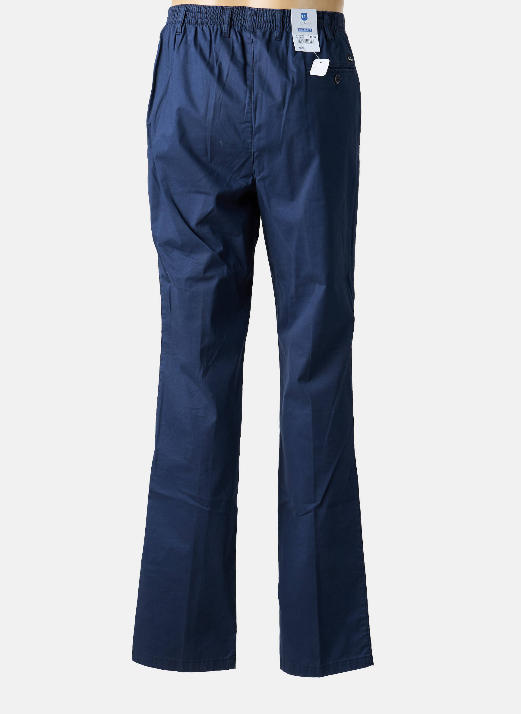 Pantalon chino țesătură poplin mărime normală albastru LUIGI MORINI bărbat