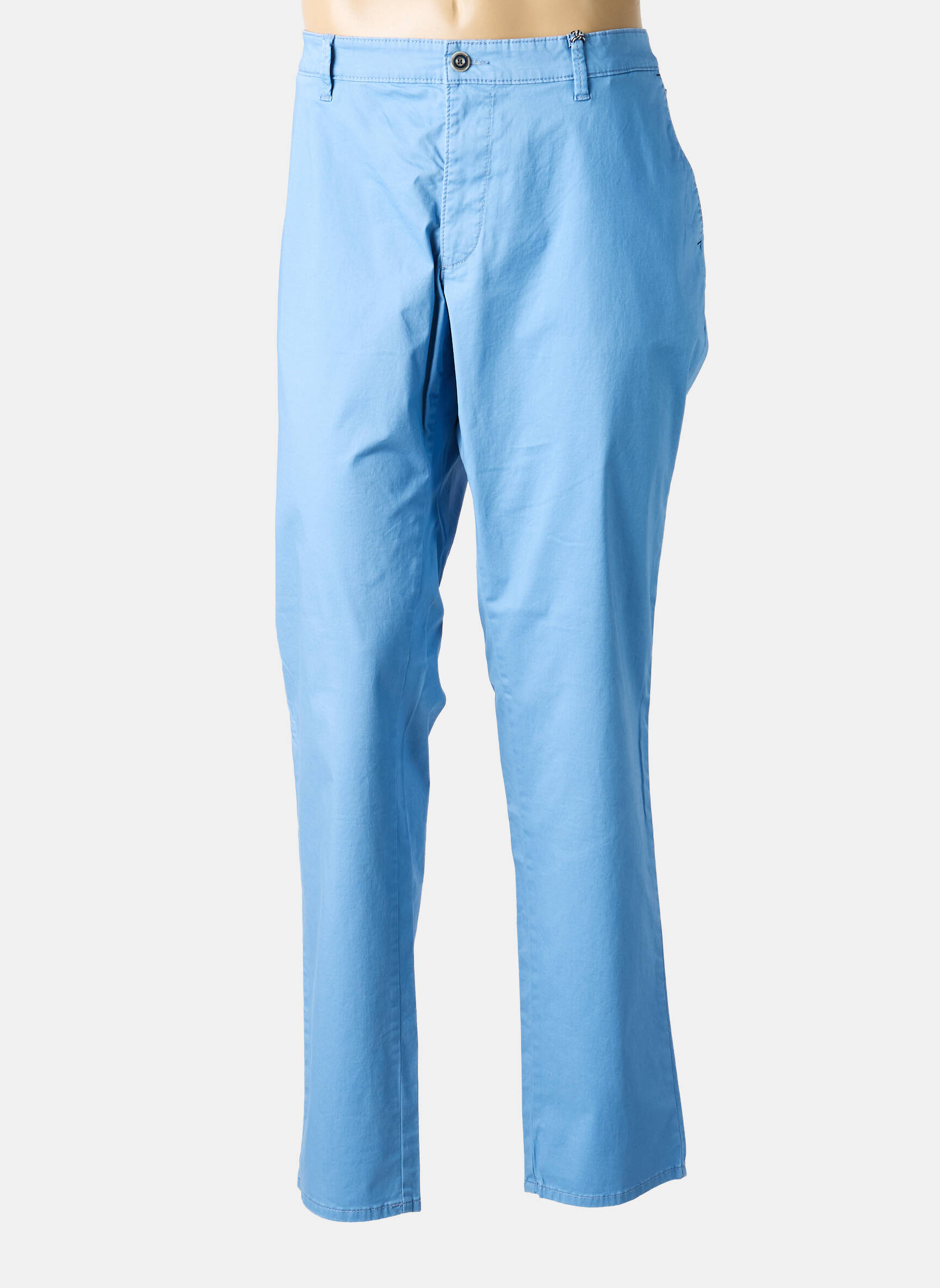 Pantalon chino țesătură poplin mărime normală albastru HATTRIC bărbat