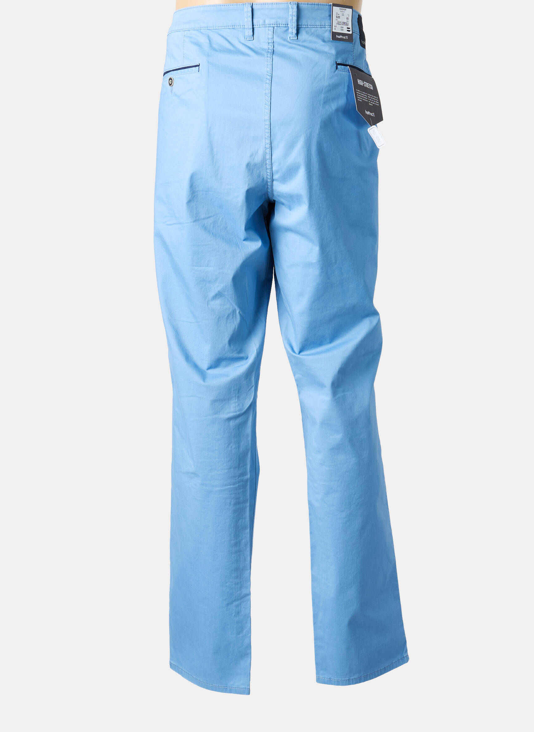 Pantalon chino țesătură poplin mărime normală albastru HATTRIC bărbat