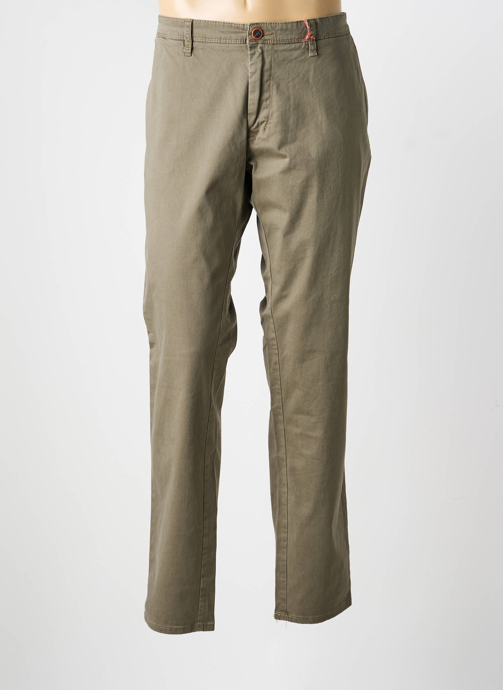 Pantalon chino țesătură poplin mărime normală maro HATTRIC bărbat