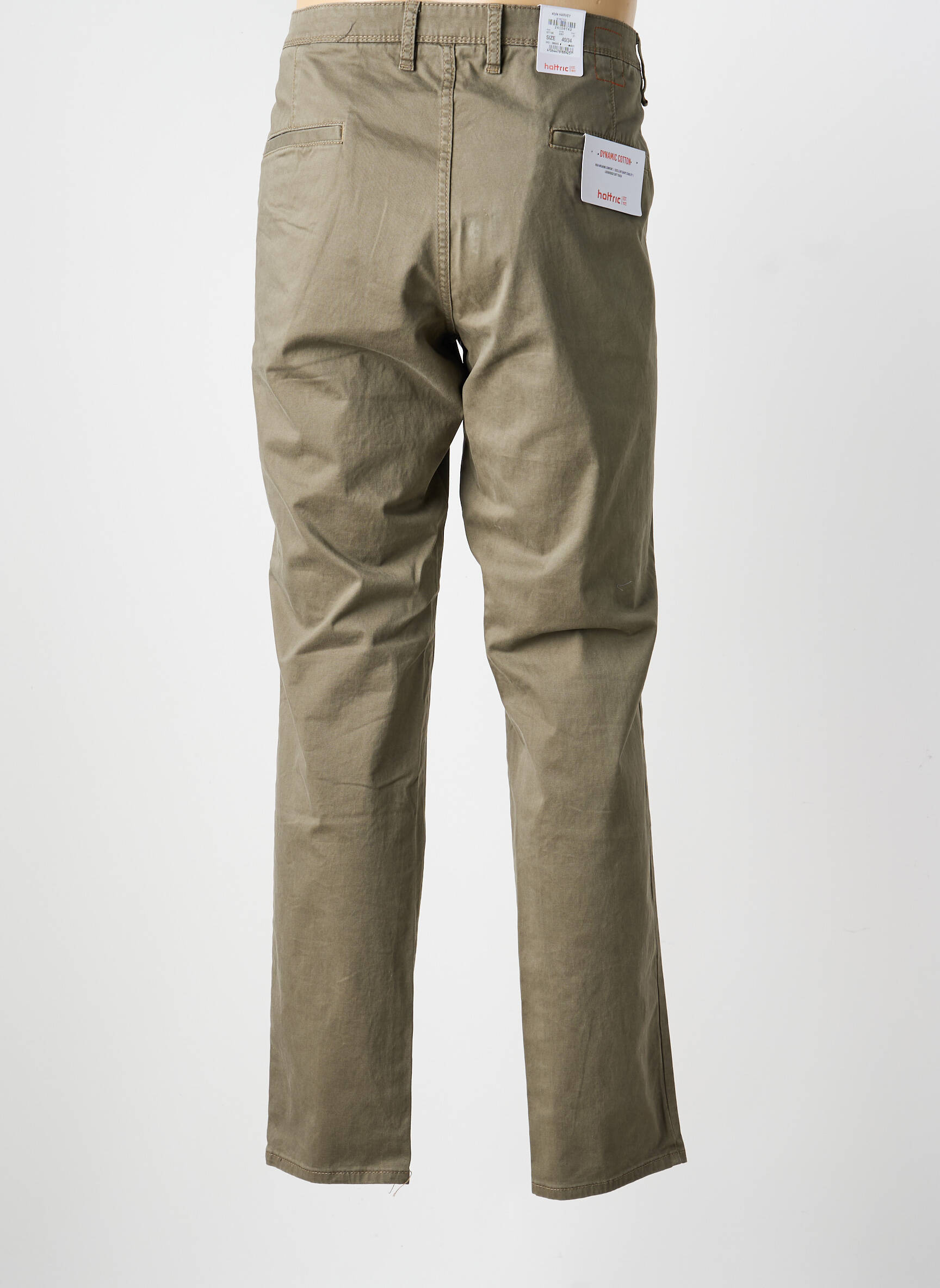 Pantalon chino țesătură poplin mărime normală maro HATTRIC bărbat