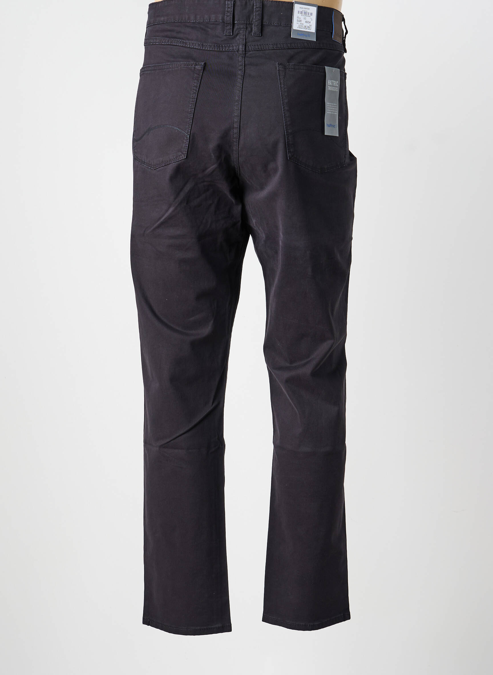 Pantalon slim elasticitate mărime normală negru HATTRIC bărbat