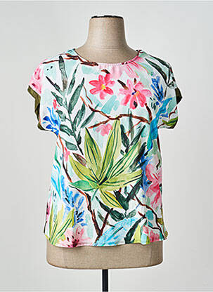 Tricou croială cambrată mâneci scurte verde MINO MORA femeie