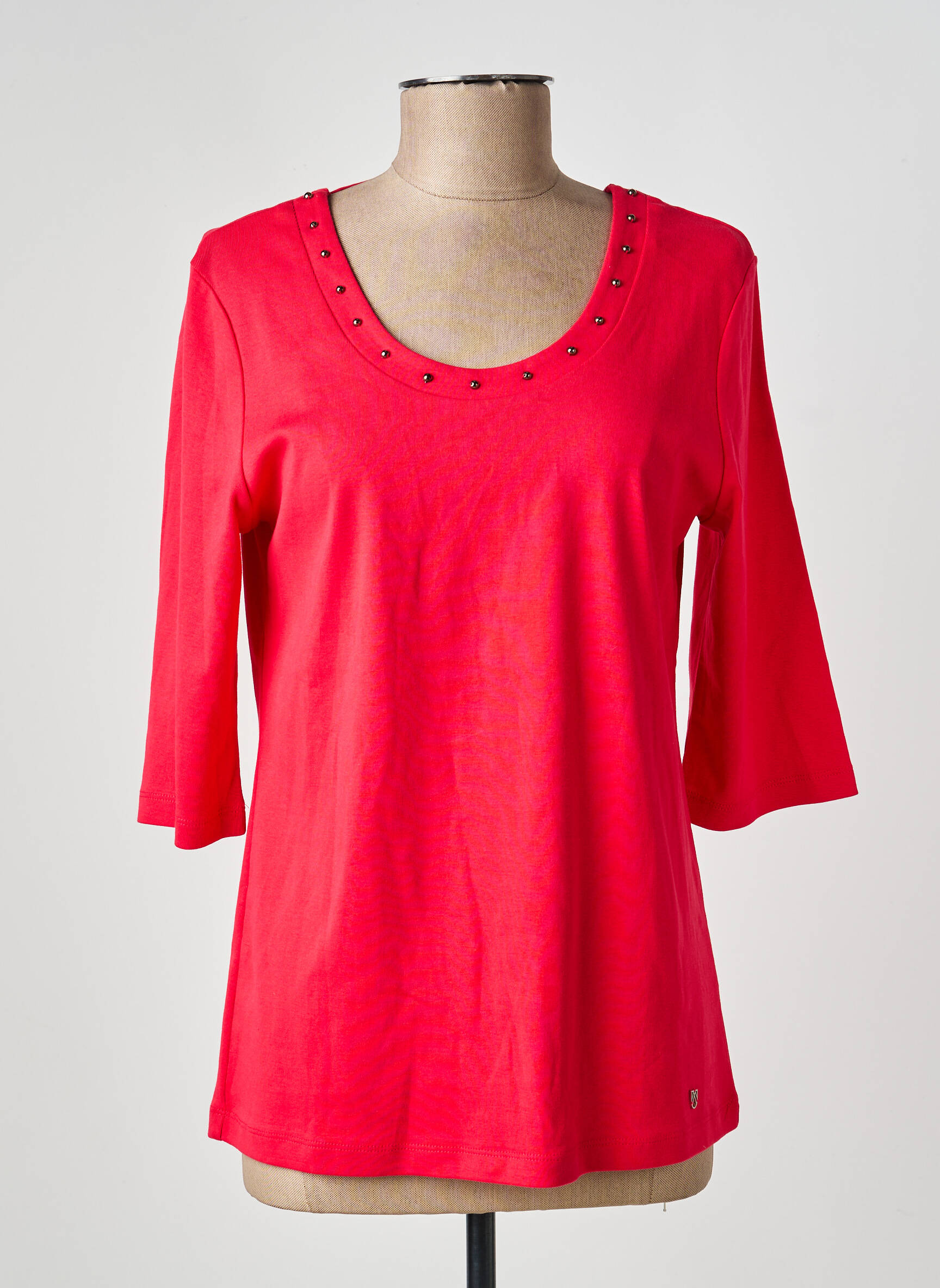 Tricou mâneci 3/4 mâneci 3/4 roșu MARBLE femeie