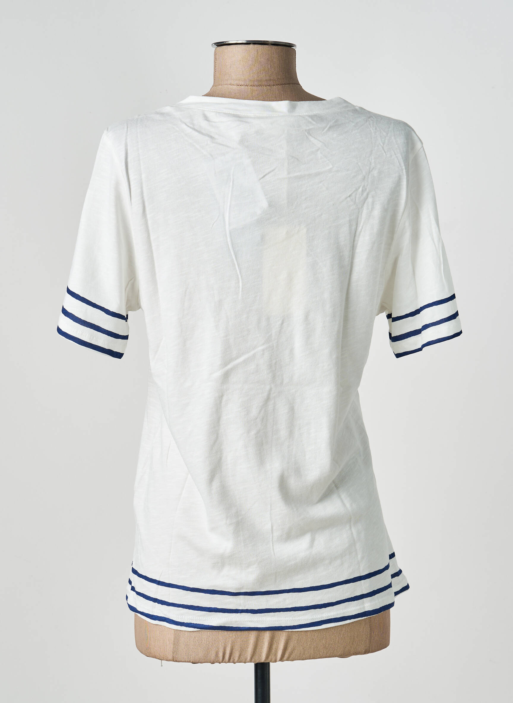 Tricou imprimeu fantezie mâneci scurte bej BARBARA LEBEK femeie