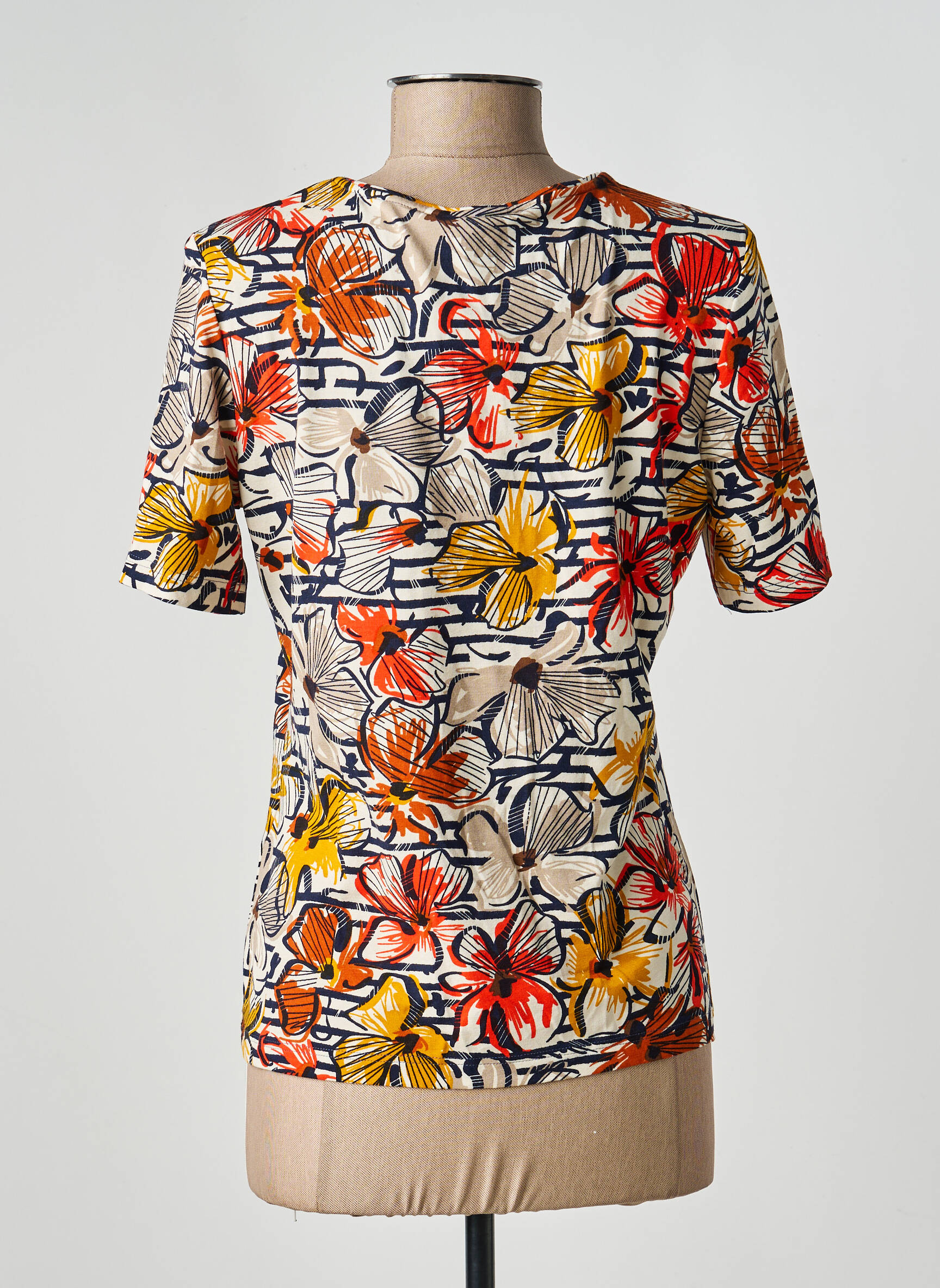Tricou elasticitate mâneci scurte galben BARBARA LEBEK femeie