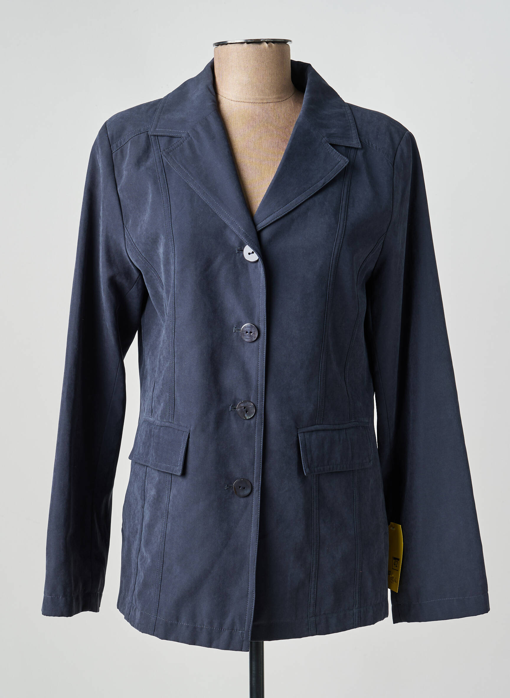 Sacou buzunare albastru FASHION femeie
