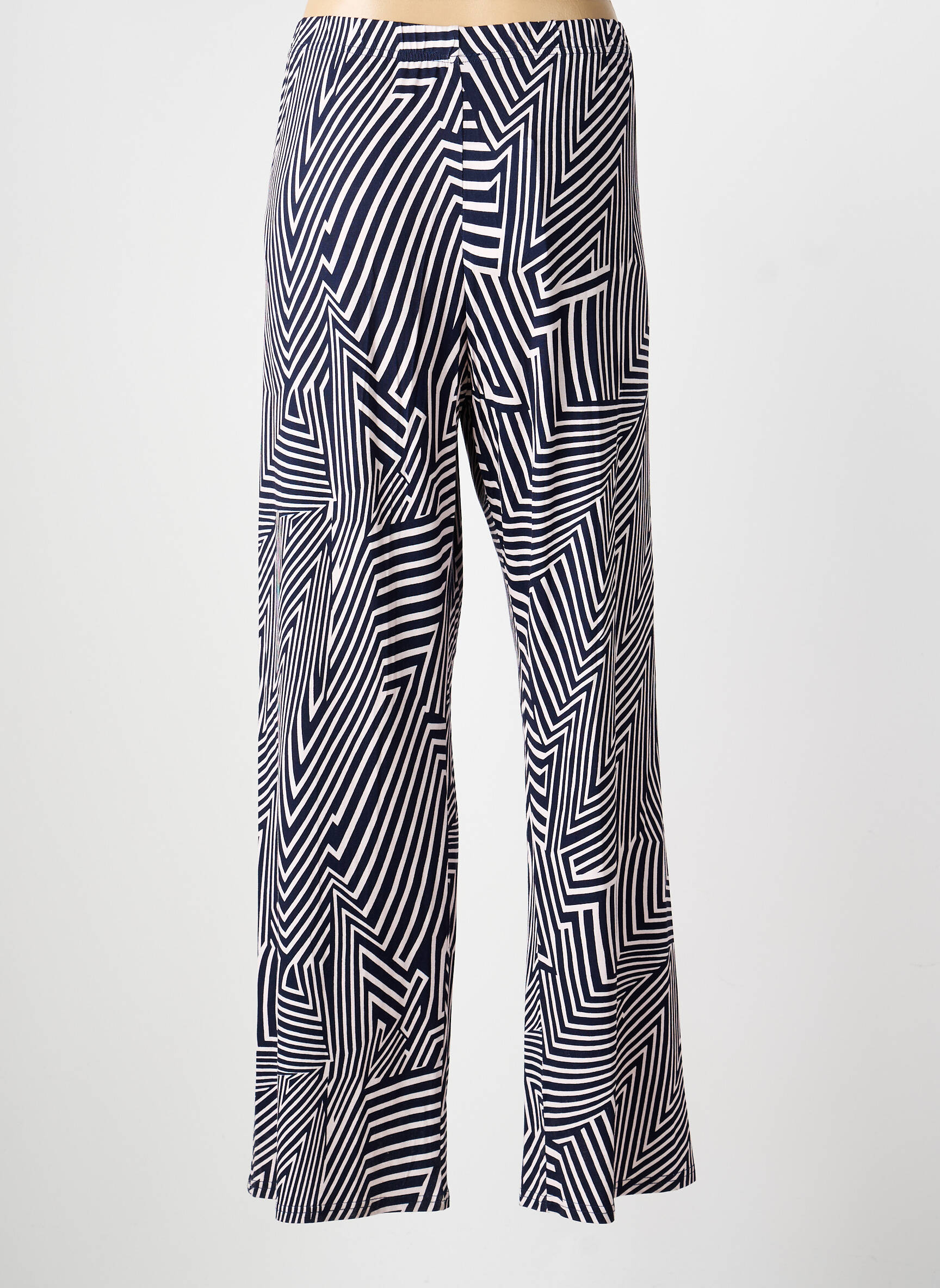 Pantalon larg croială fluidă mărime normală albastru MARBLE femeie