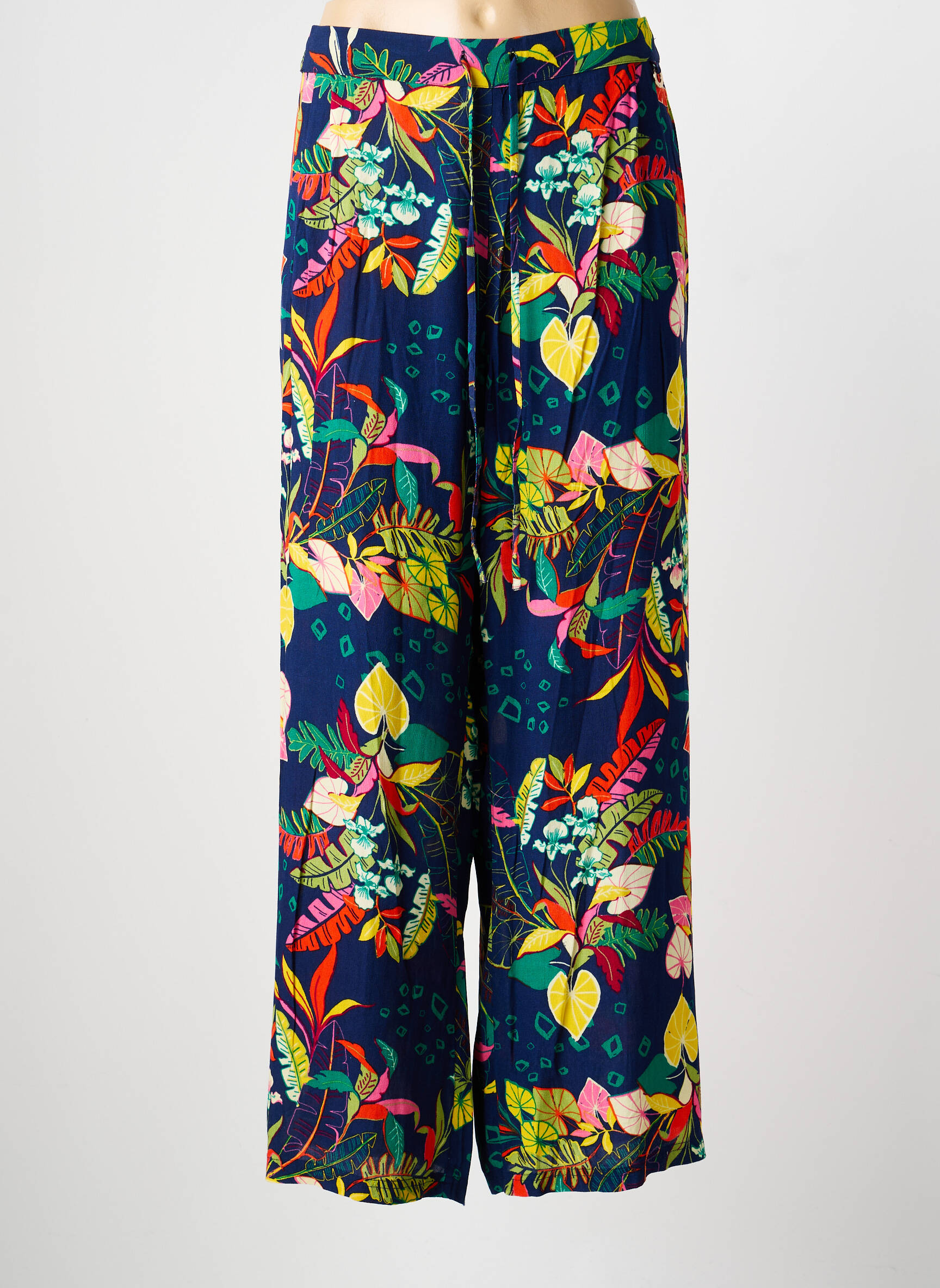 Pantalon drept țesătură crep mărime normală albastru CONCEPT K femeie