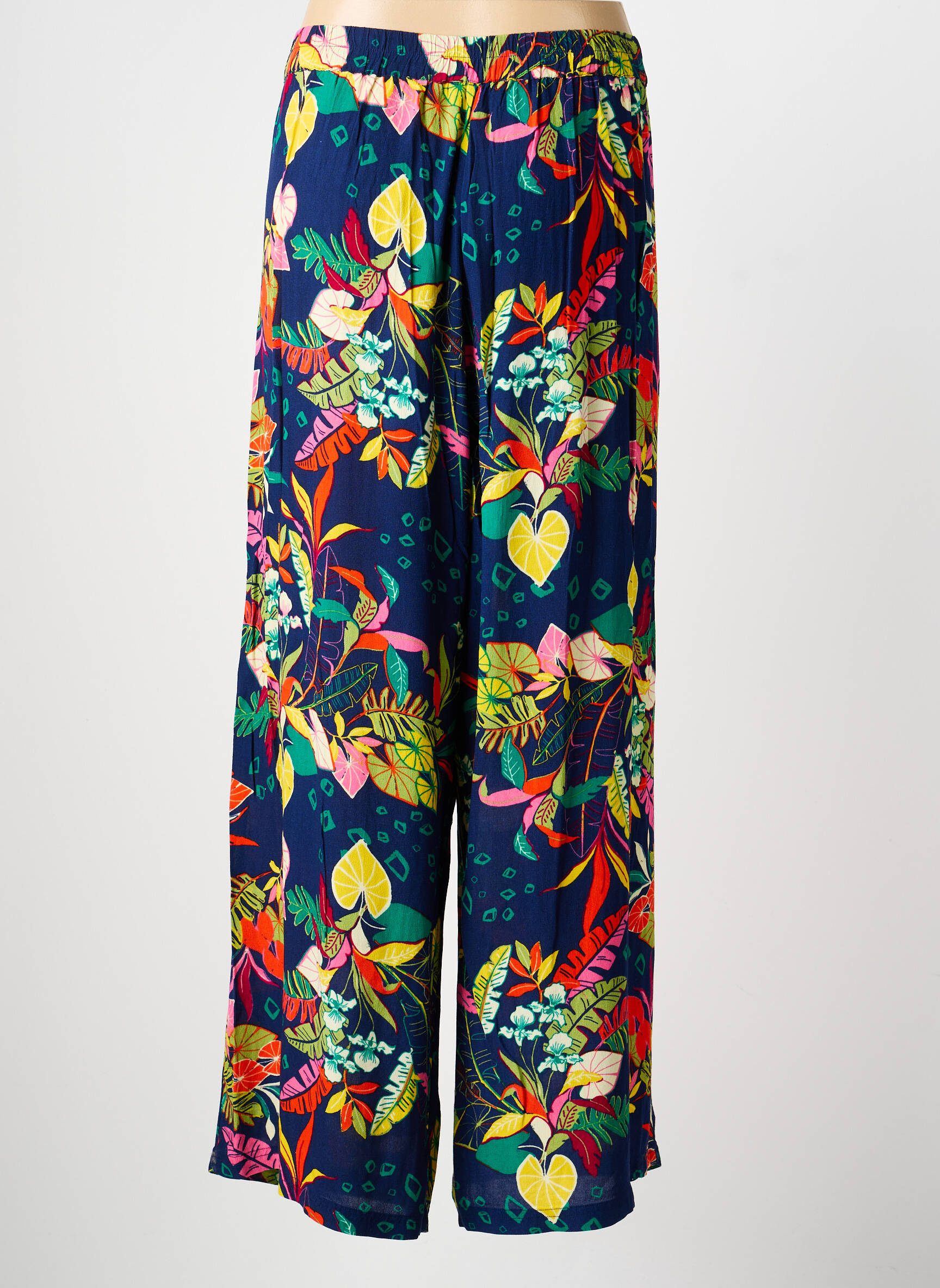 Pantalon drept țesătură crep mărime normală albastru CONCEPT K femeie