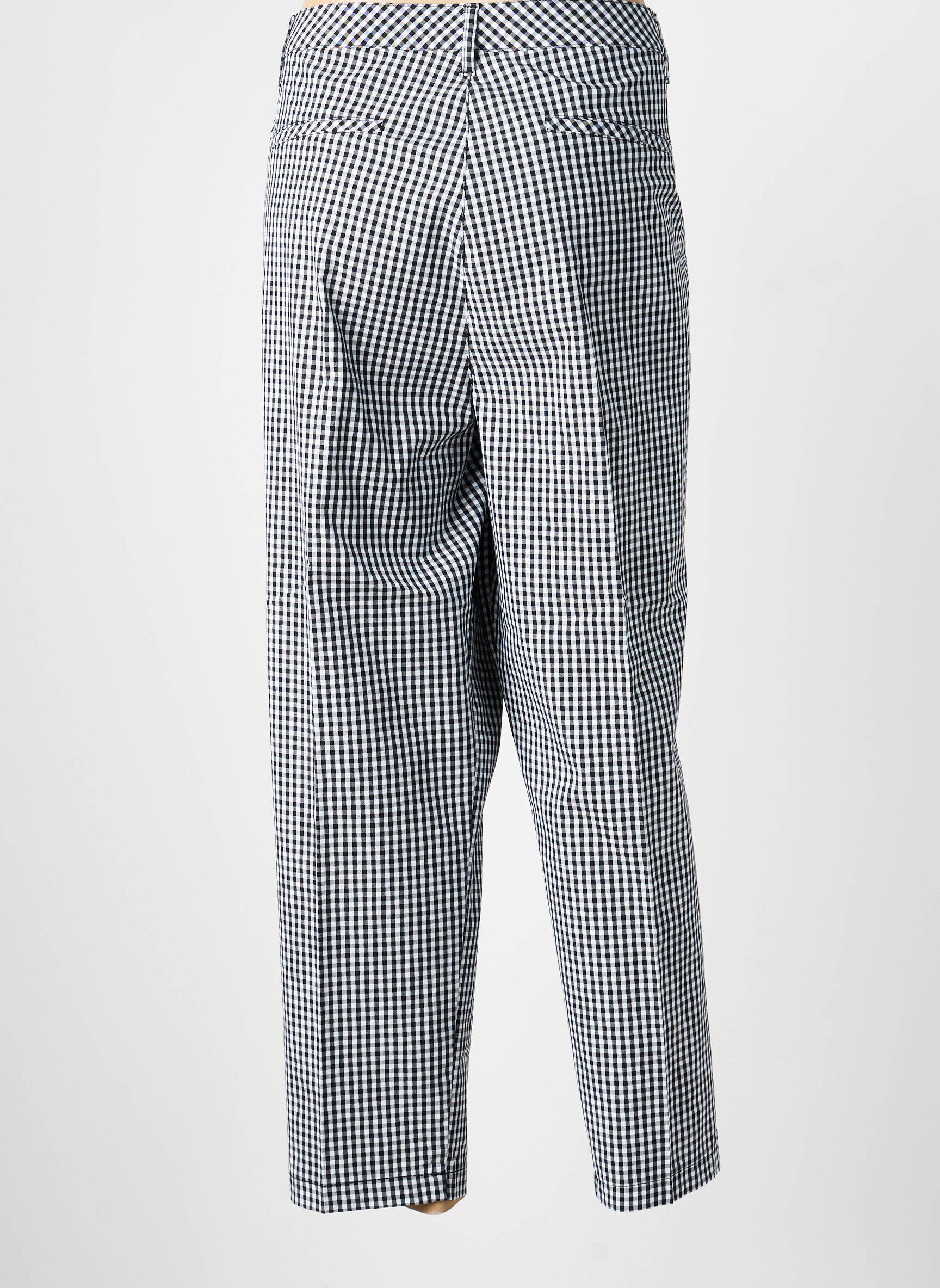Pantalon chino țesătură poplin mărime normală negru ANNA MONTANA femeie