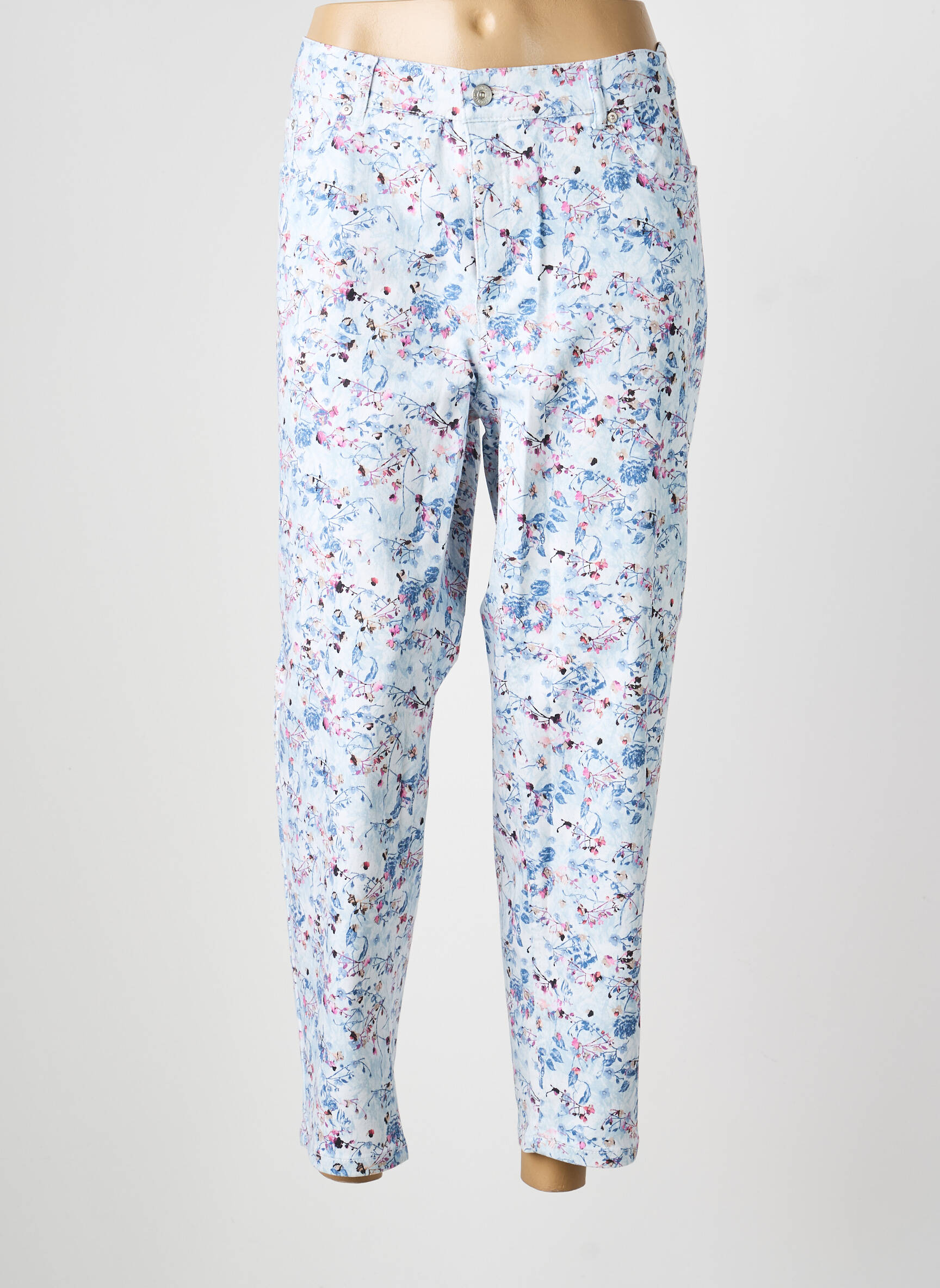 Pantalon 7/8 elasticitate mărime normală albastru ANNA MONTANA femeie
