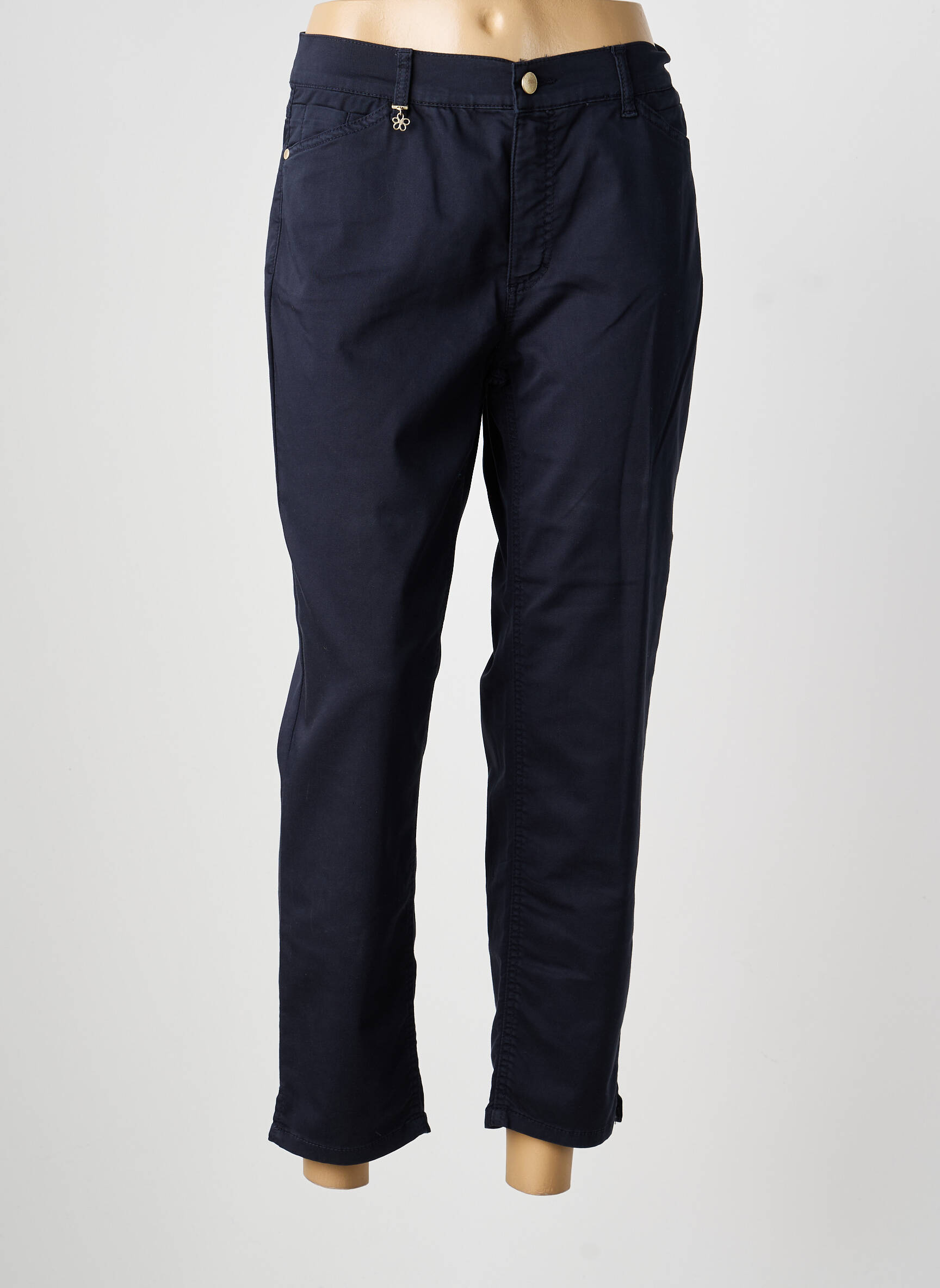 Pantalon 7/8 elasticitate mărime normală albastru ANNA MONTANA femeie