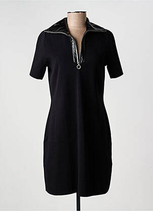 Rochie pulover elasticitate mâneci scurte negru MORGAN femeie