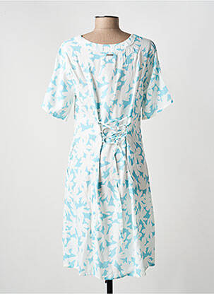 Rochie midi imprimeu floral mâneci scurte albastru AGATHE & LOUISE femeie