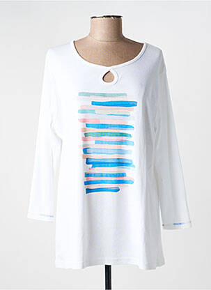 Tricou mâneci lungi mâneci lungi alb I.ODENA femeie