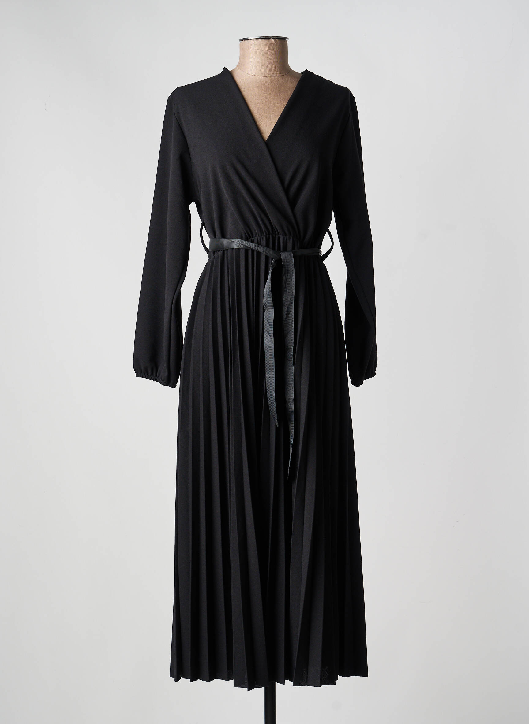Rochie lungă mâneci lungi mâneci lungi negru NEW STYLE femeie