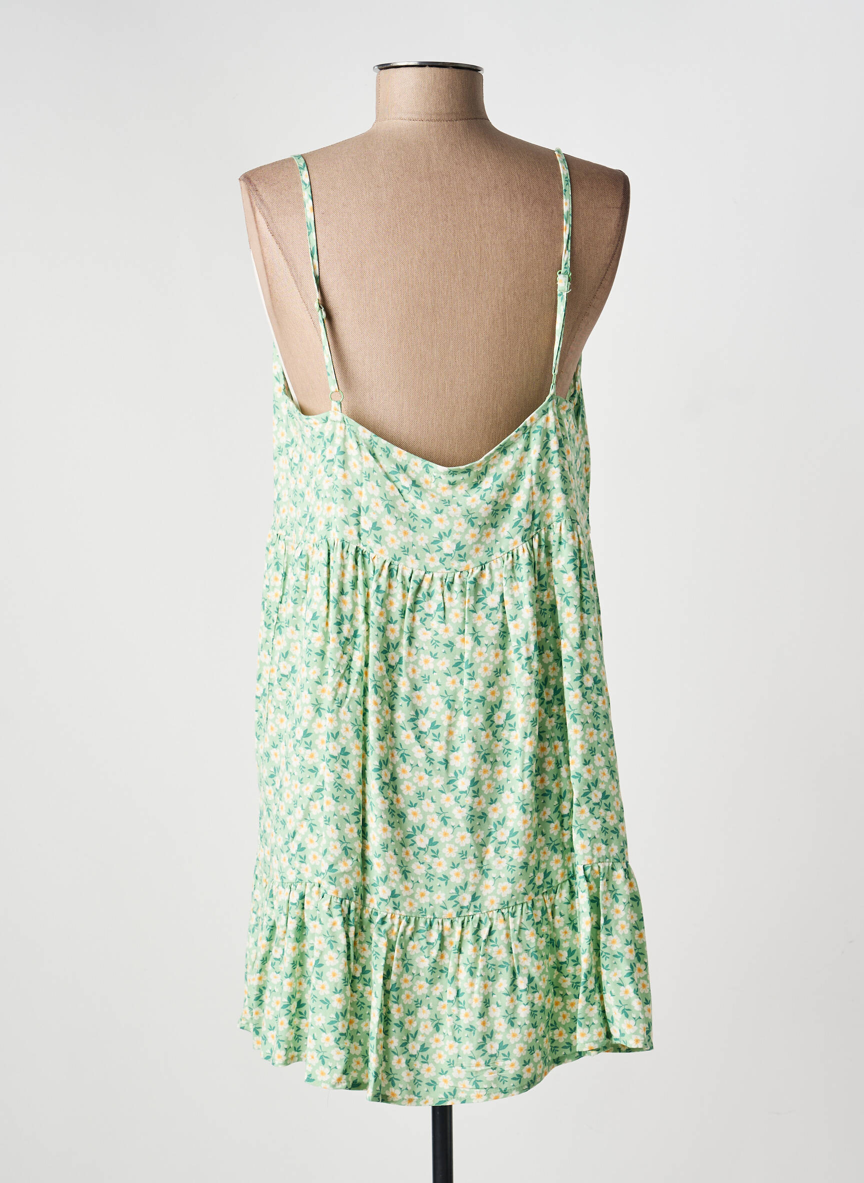 Rochie midi imprimeu floral bretele subțiri verde YSABEL MORA femeie