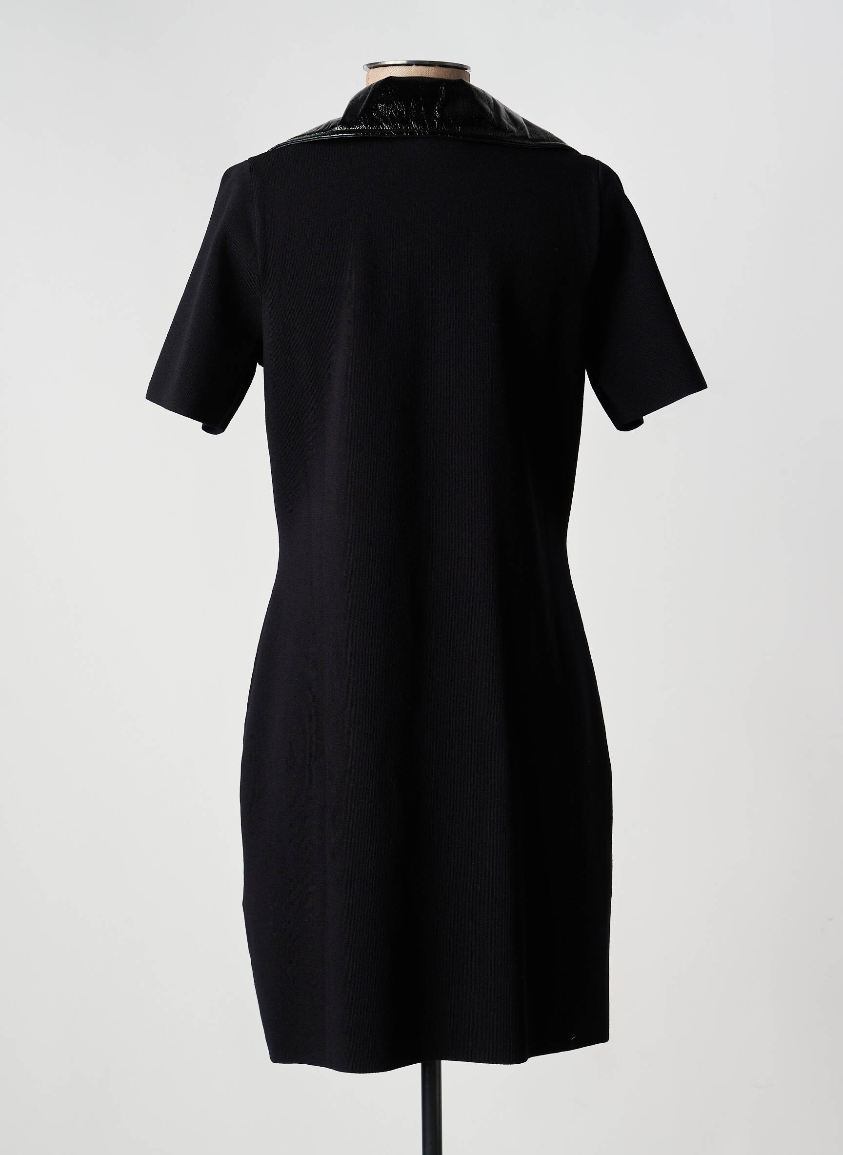 Rochie pulover elasticitate mâneci scurte negru MORGAN femeie