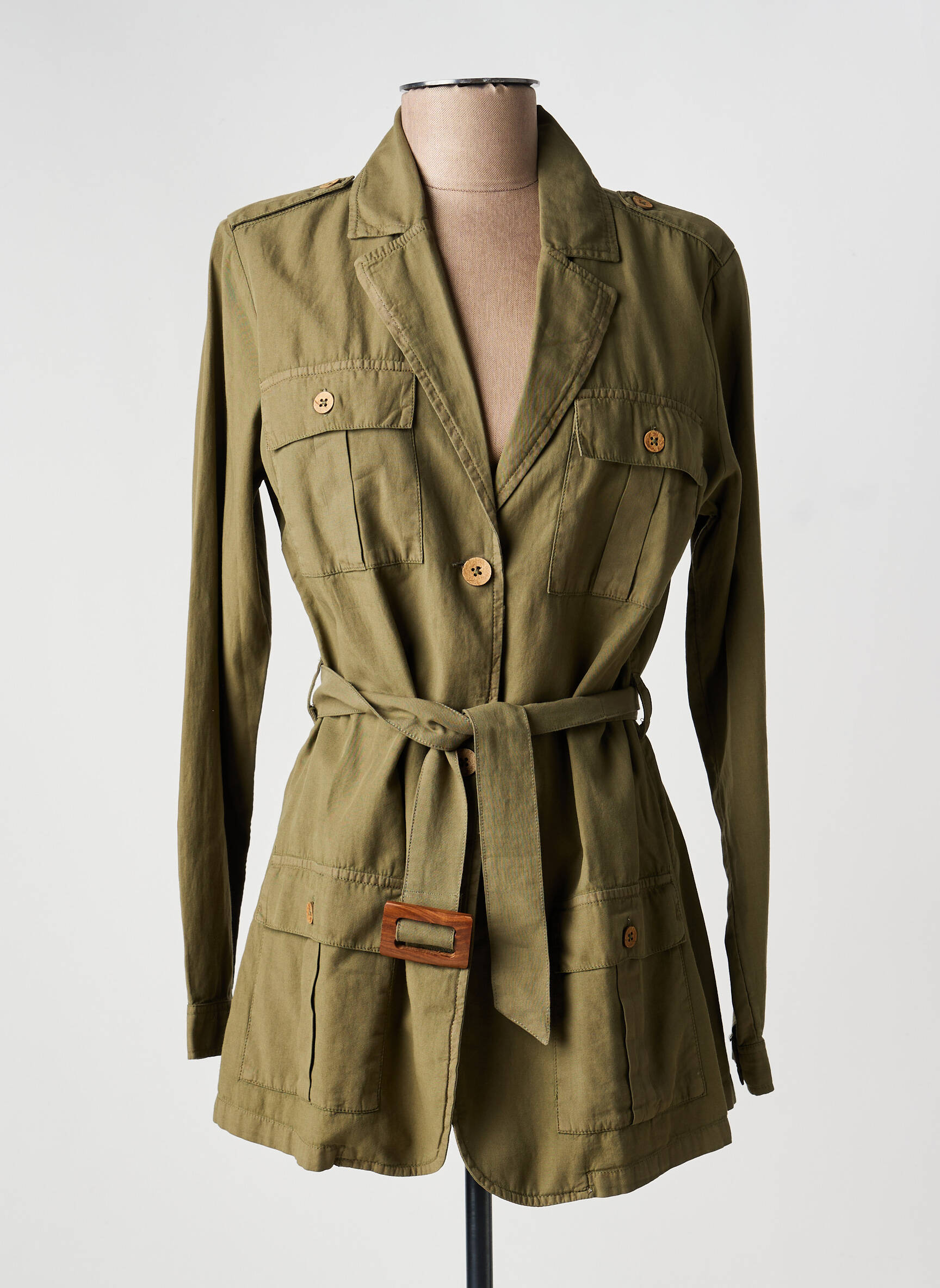 Jachete casual guler tip costum verde AGATHE & LOUISE femeie