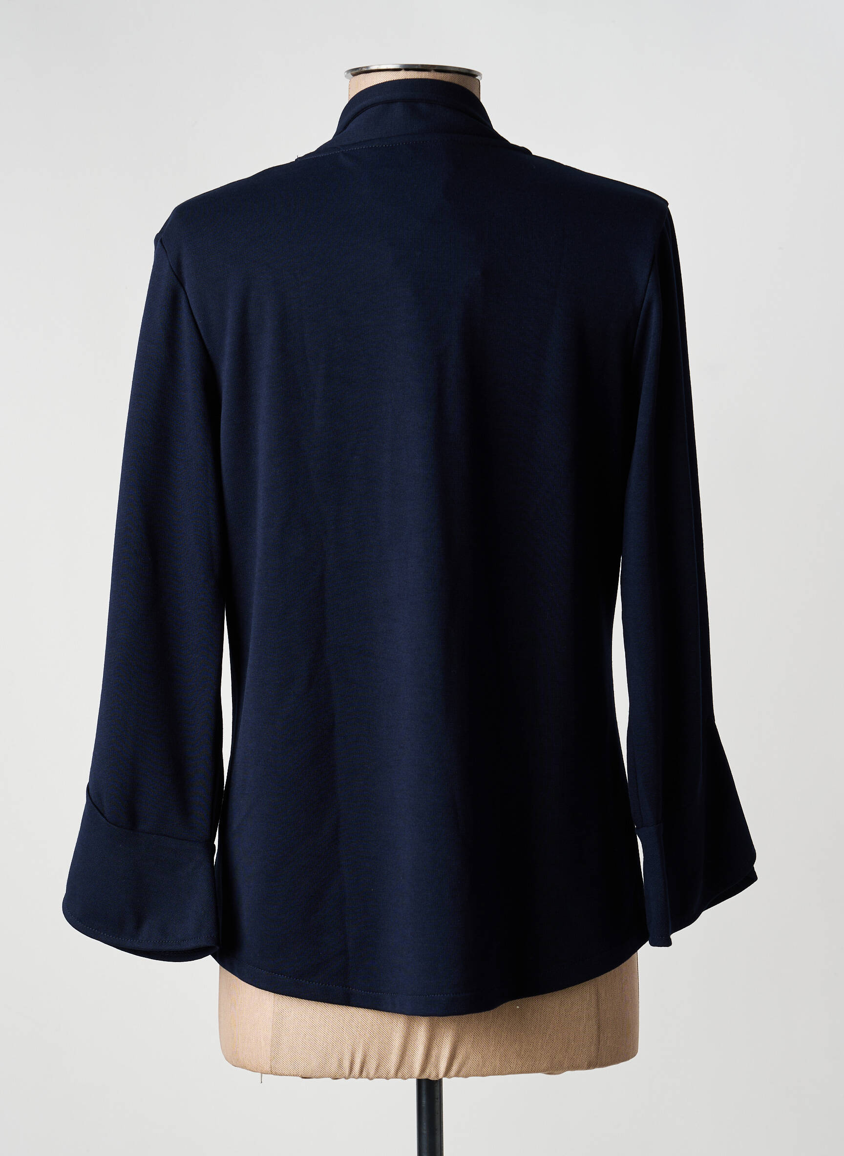 Jachete casual guler tip costum albastru NATURAL femeie
