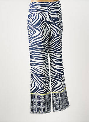 Pantalon drept talie elastică albastru ANNA MONTANA femeie