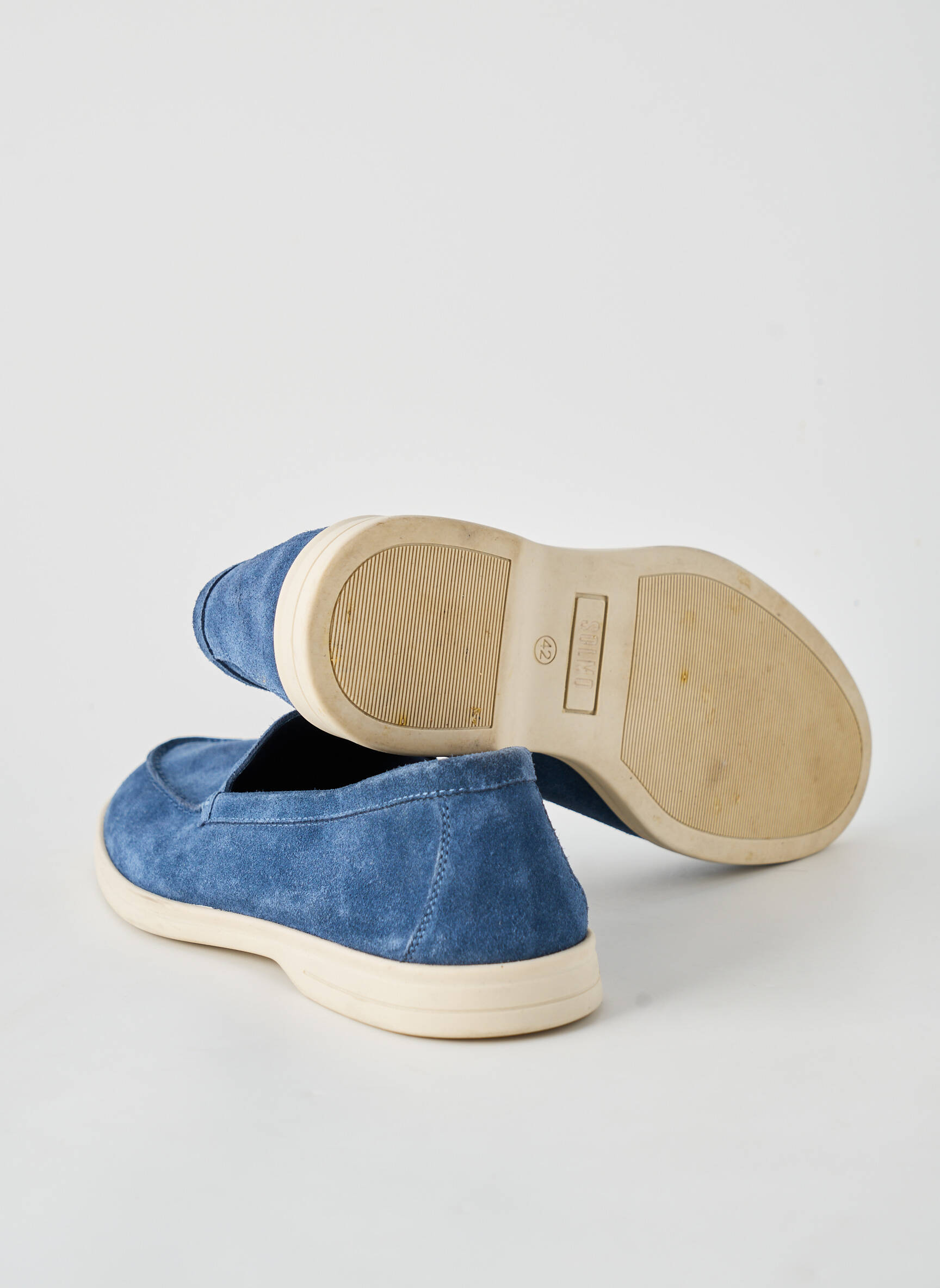 Mocasini material neted toc mic albastru SOLMO bărbat