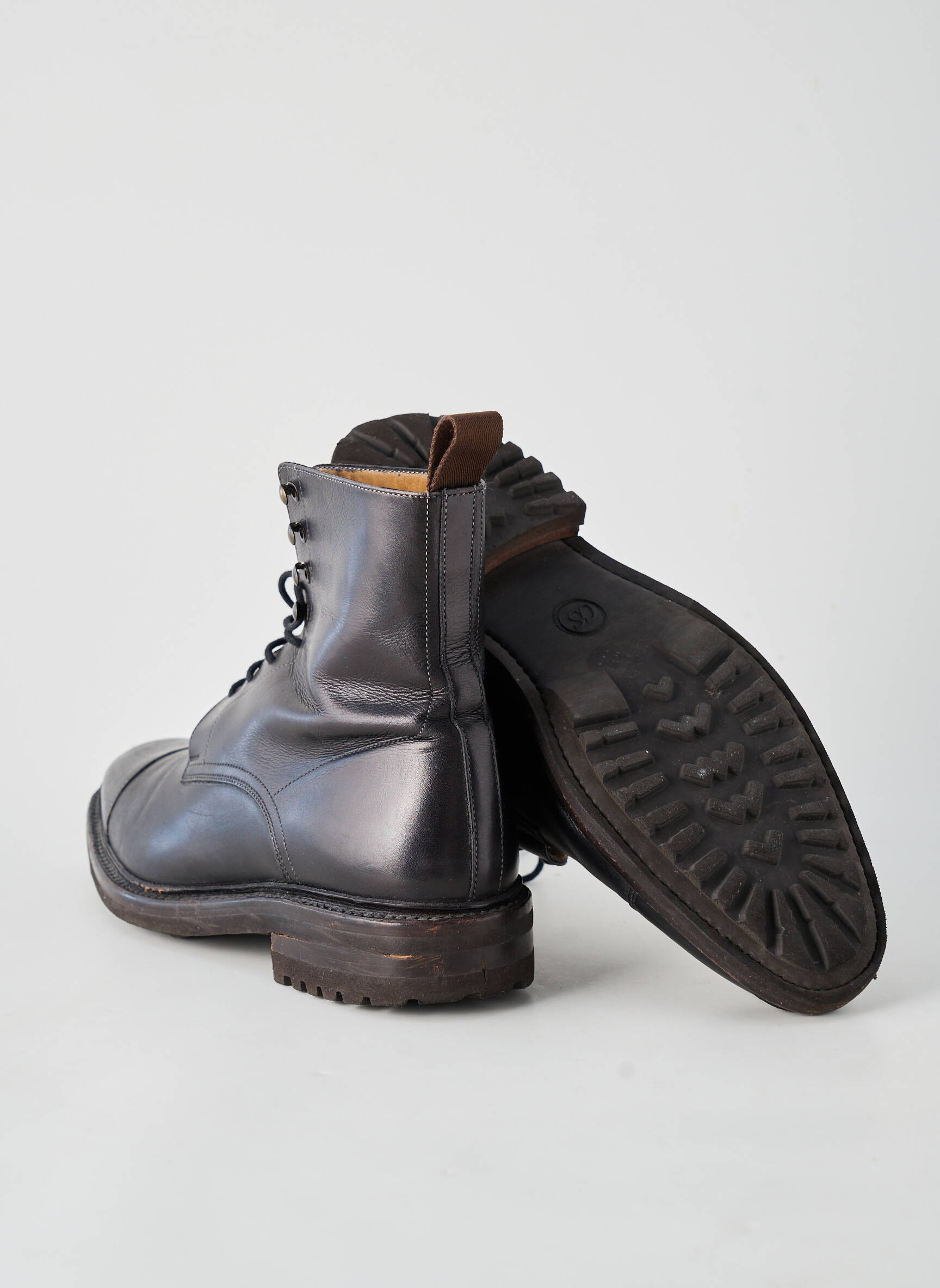 Botine/ghete material neted toc mic negru CARLOS SANTOS bărbat
