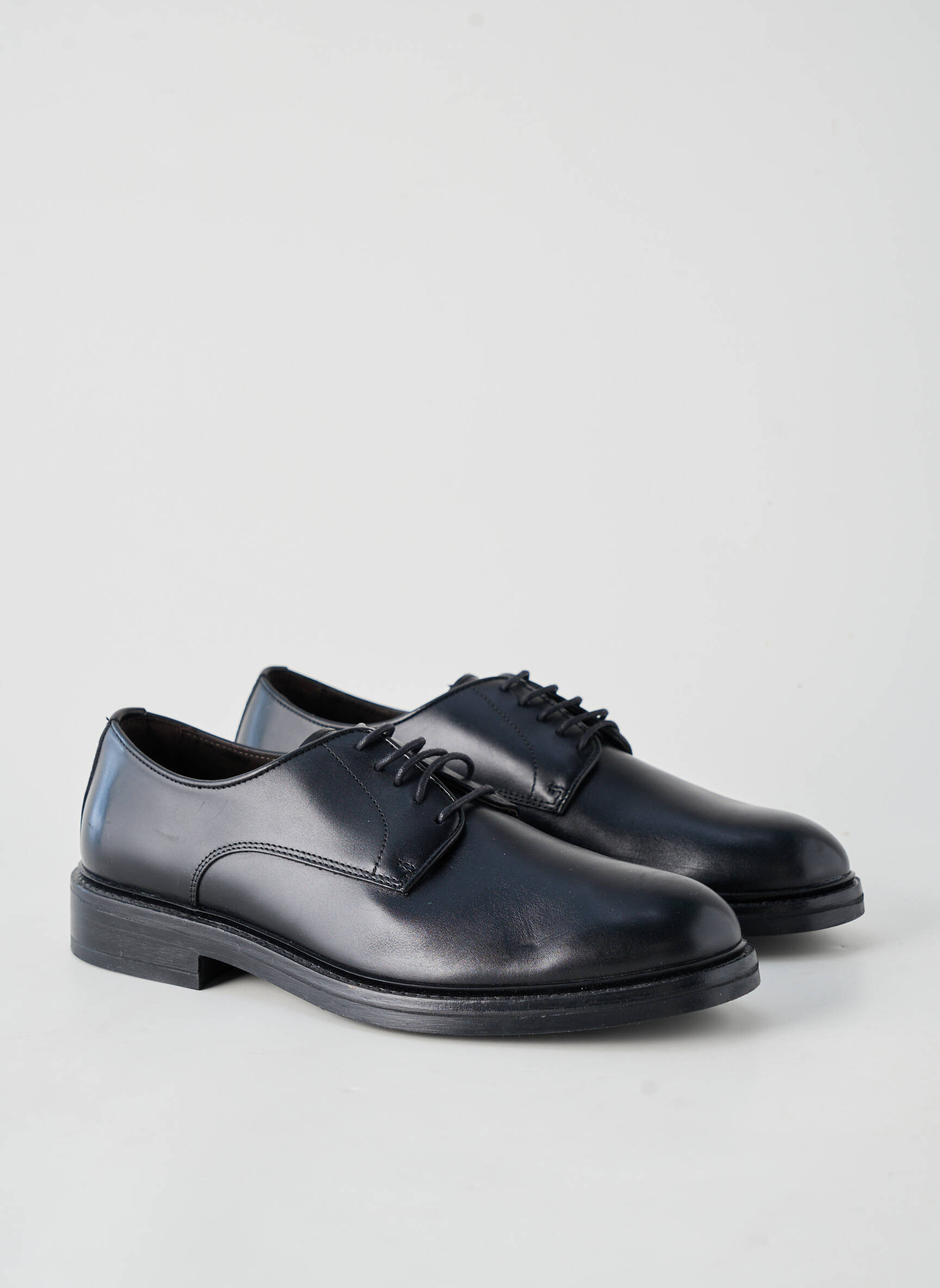 Derby-uri material neted toc mic negru MASSIMO DUTTI bărbat