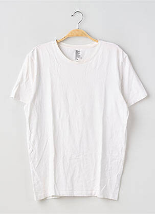 Tricou croială dreaptă mâneci scurte alb H&M bărbat