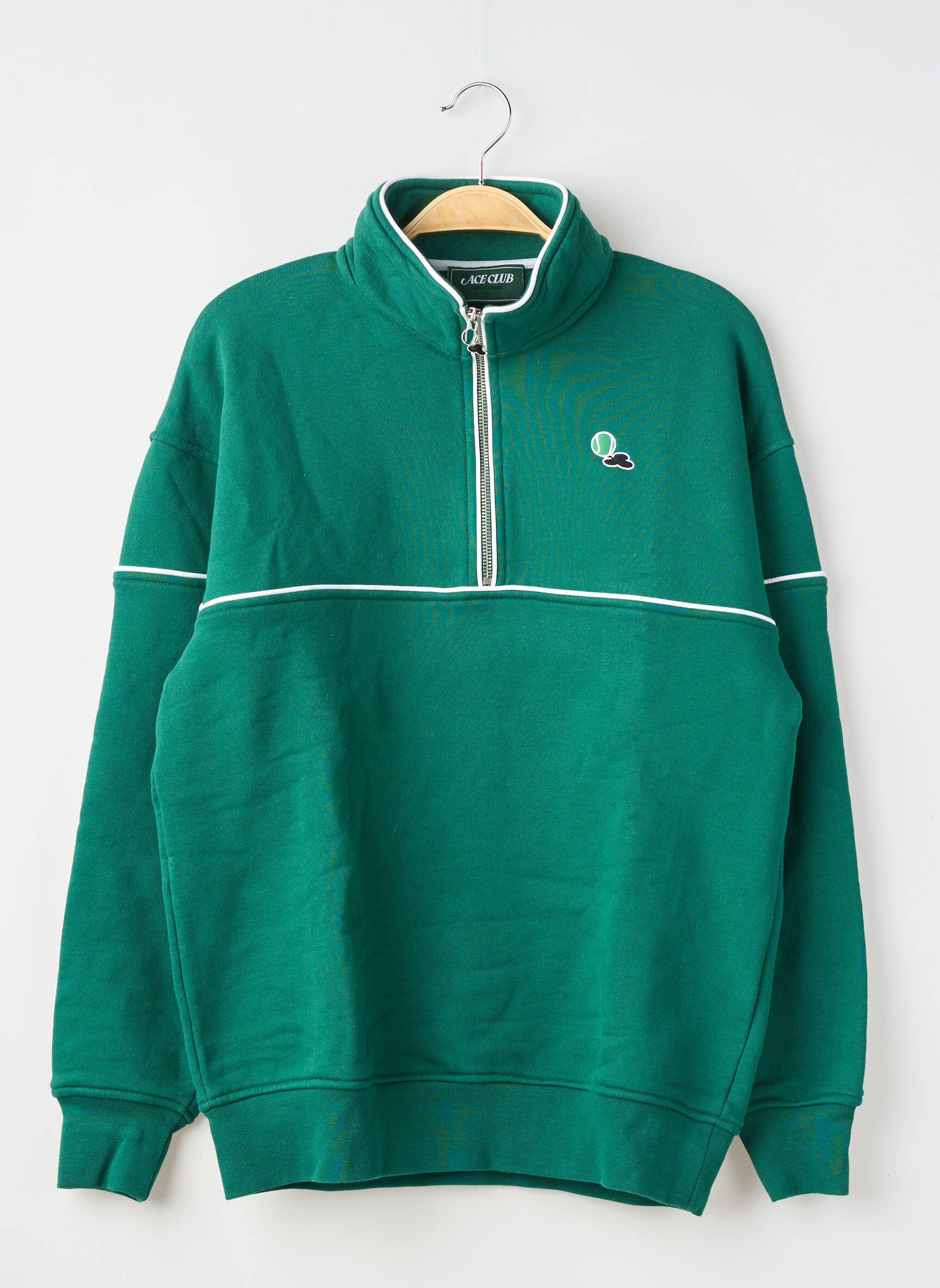 Hanorac broderie mâneci lungi verde THE ACE CLUB bărbat