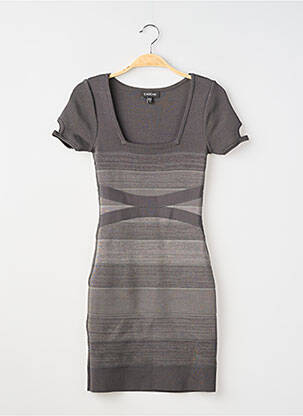 Rochie scurtă mâneci scurte mâneci scurte gri BEBE femeie