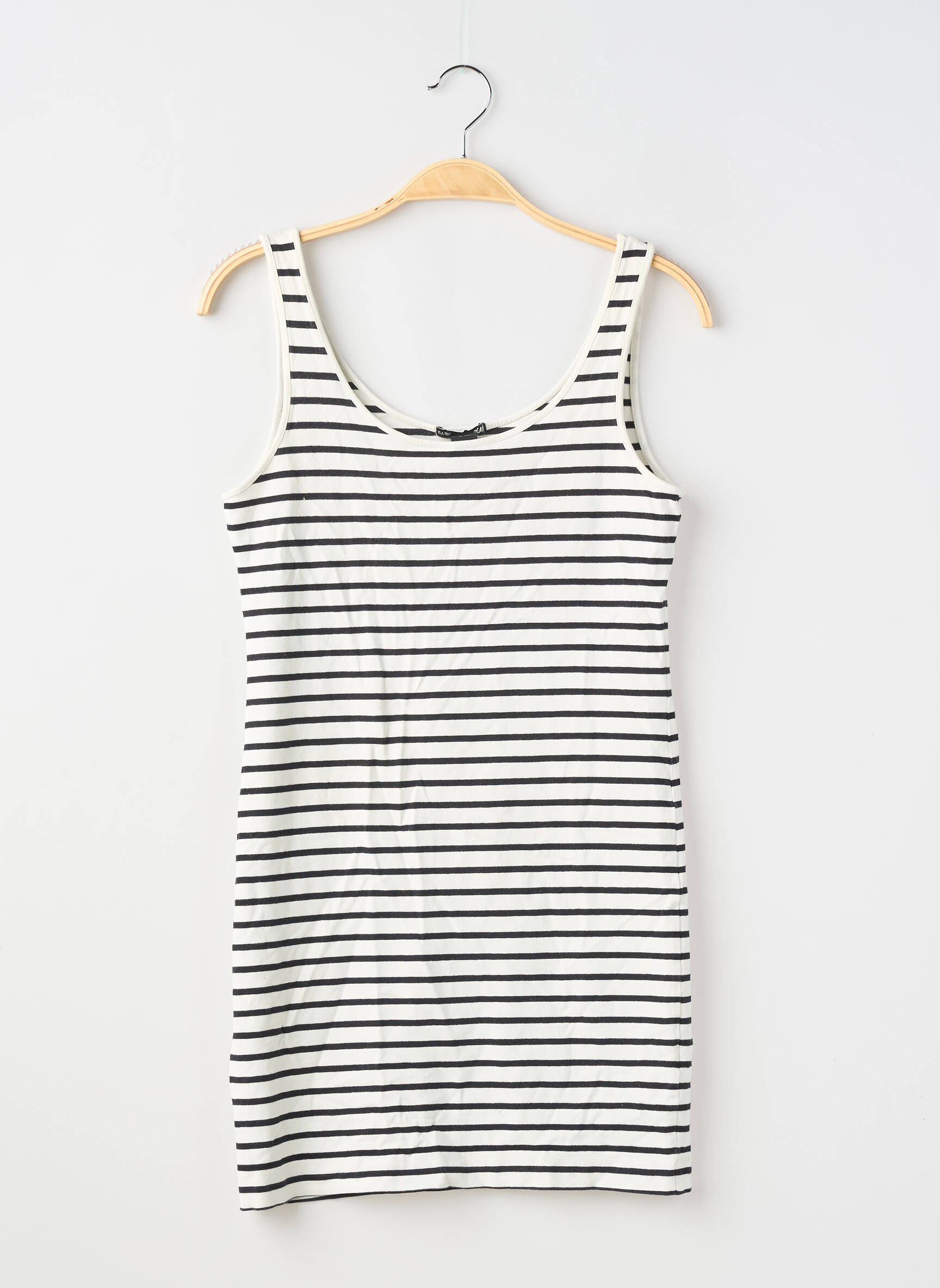 Top croială cambrată bretele subțiri alb H&M femeie