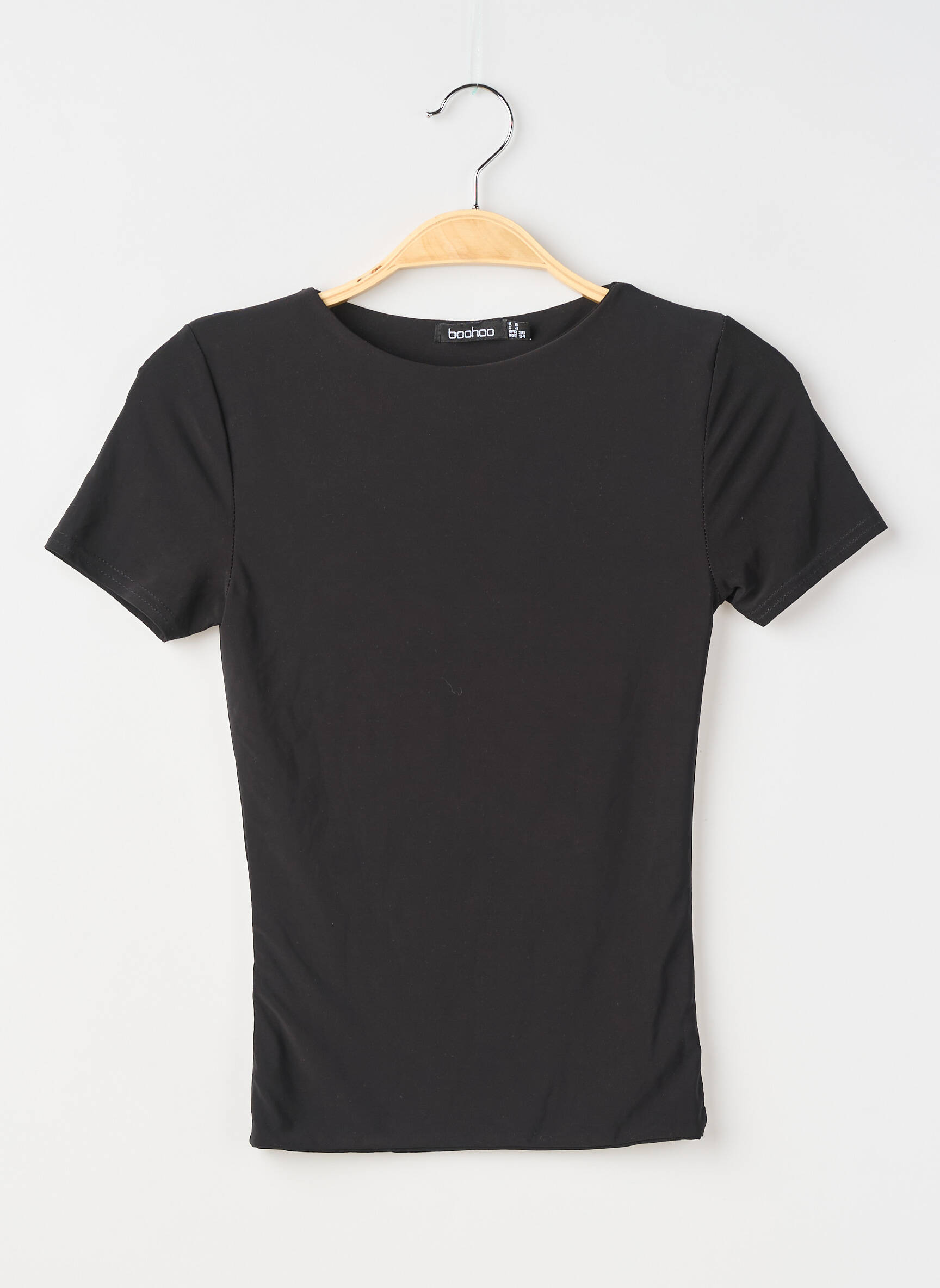 Top mâneci scurte mâneci scurte negru BOOHOO femeie