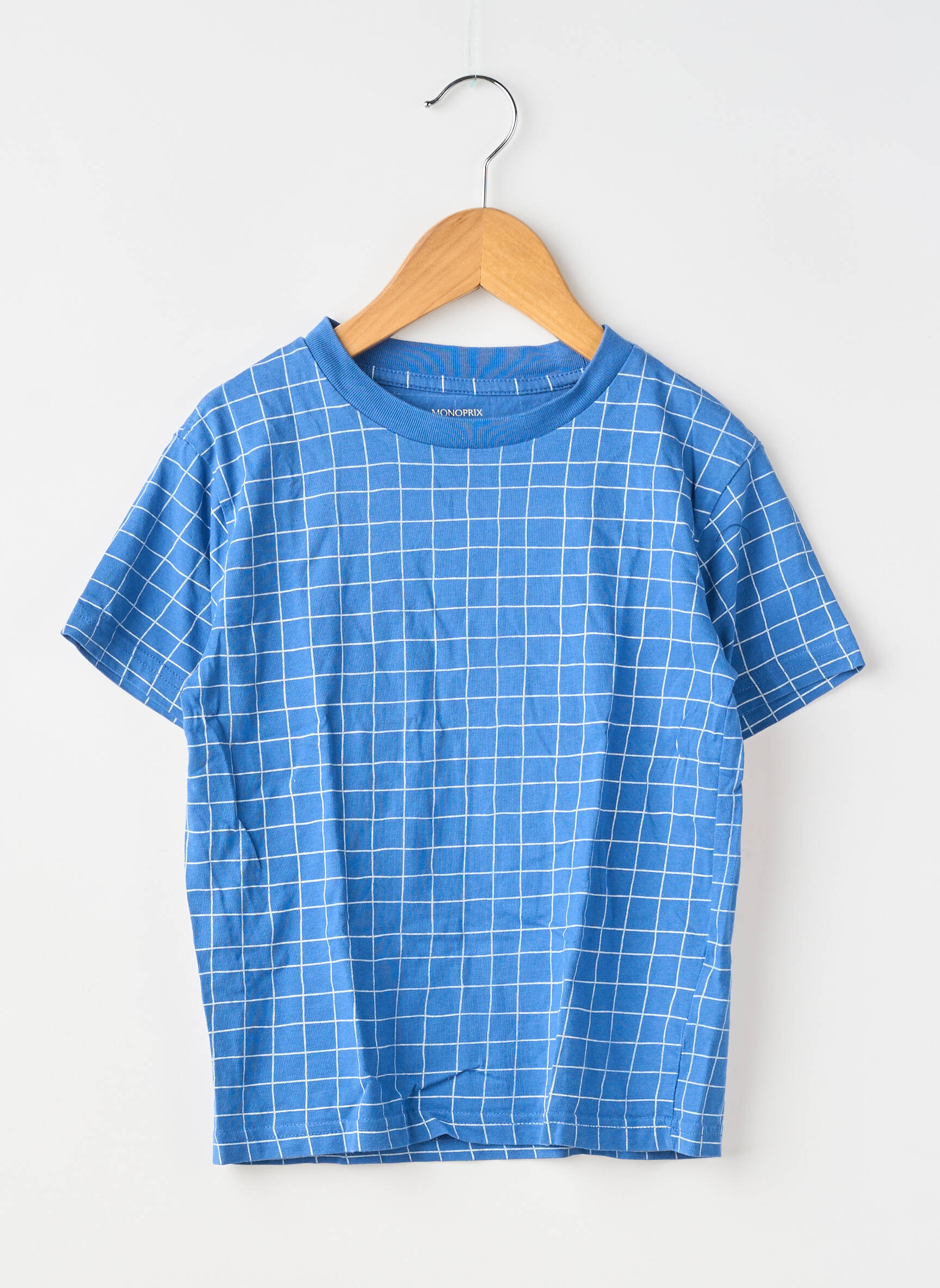 Tricou croială dreaptă mâneci scurte albastru MONOPRIX băiat